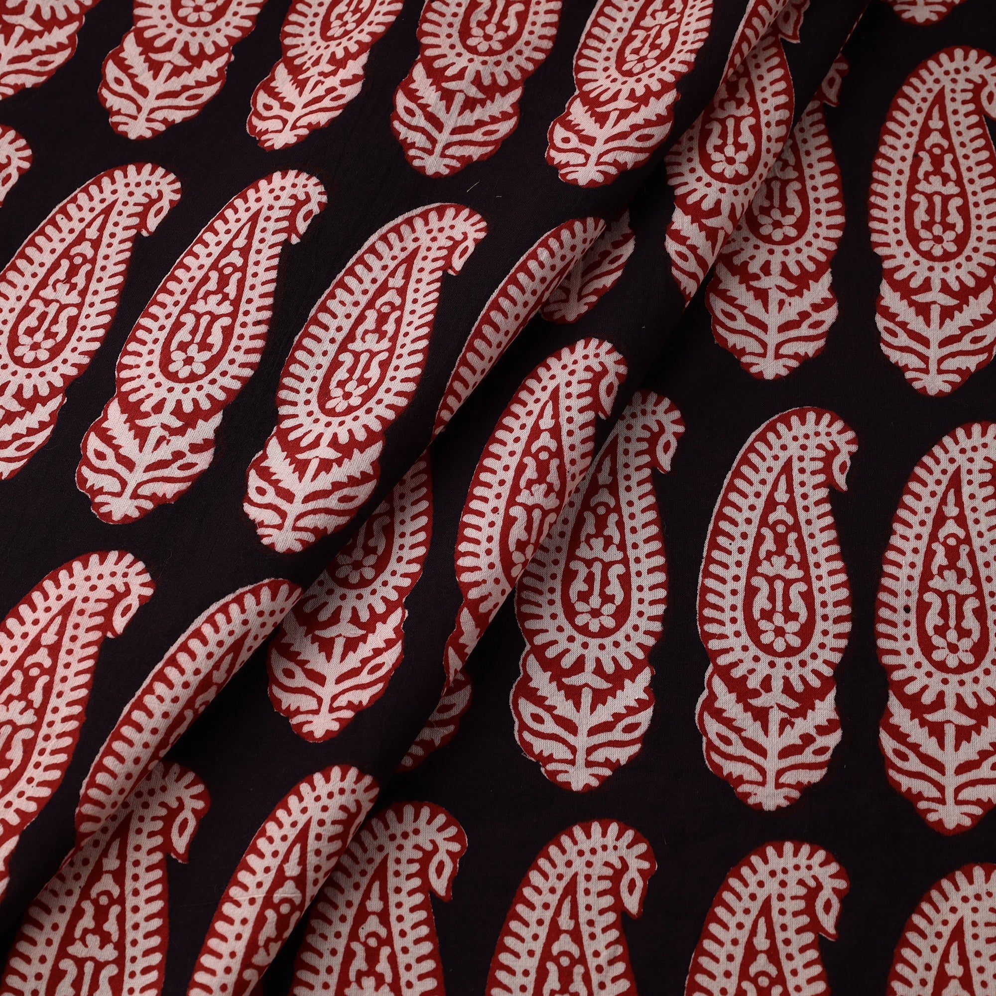 BAGH PRINTS BY UMAR FARUK KHATRI Black - Bagh Block Printed Cotton Fabric 03 - view 2