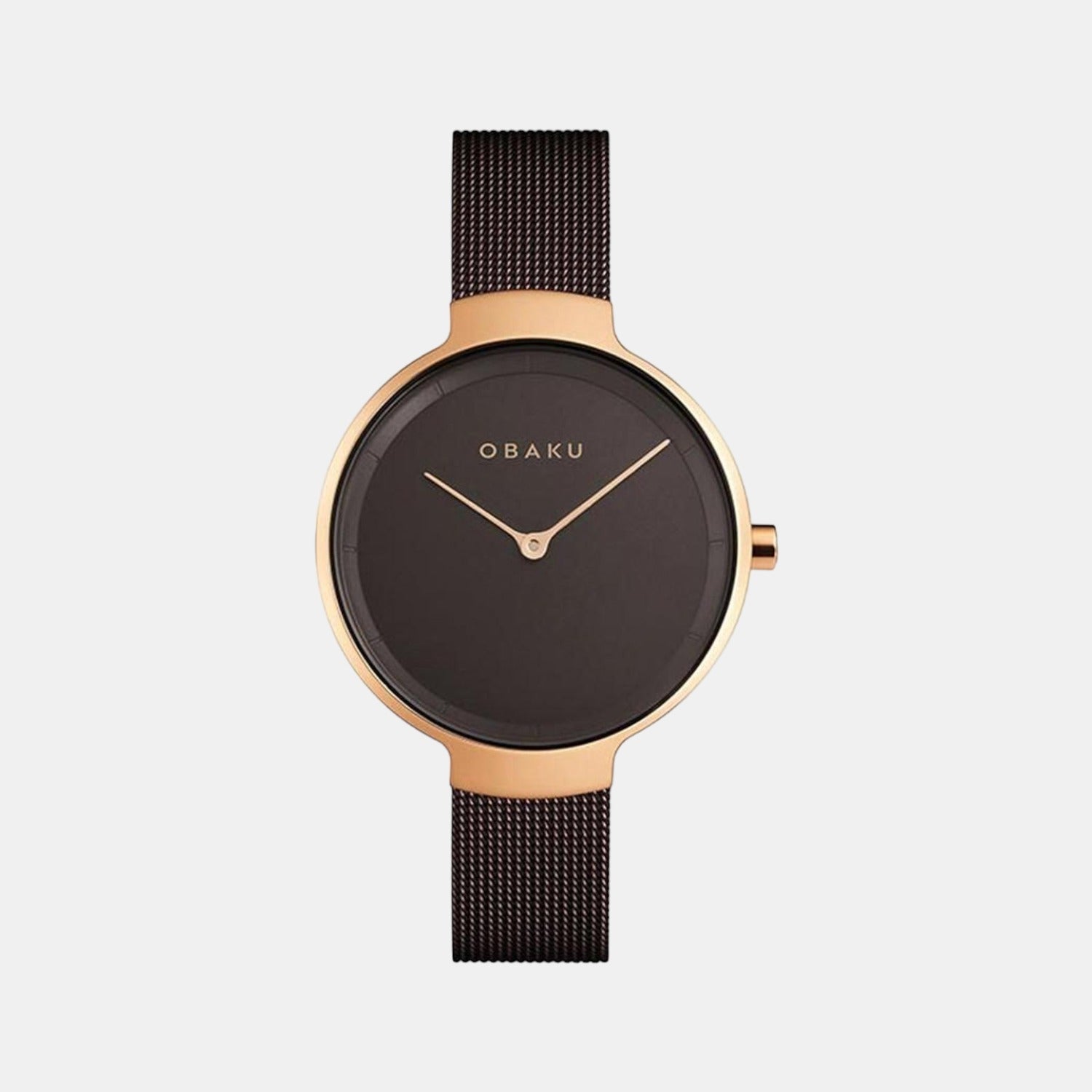 Obaku Birk Women Quartz Brown Dial Analog Stainless Steel Watch V231LXVNMN