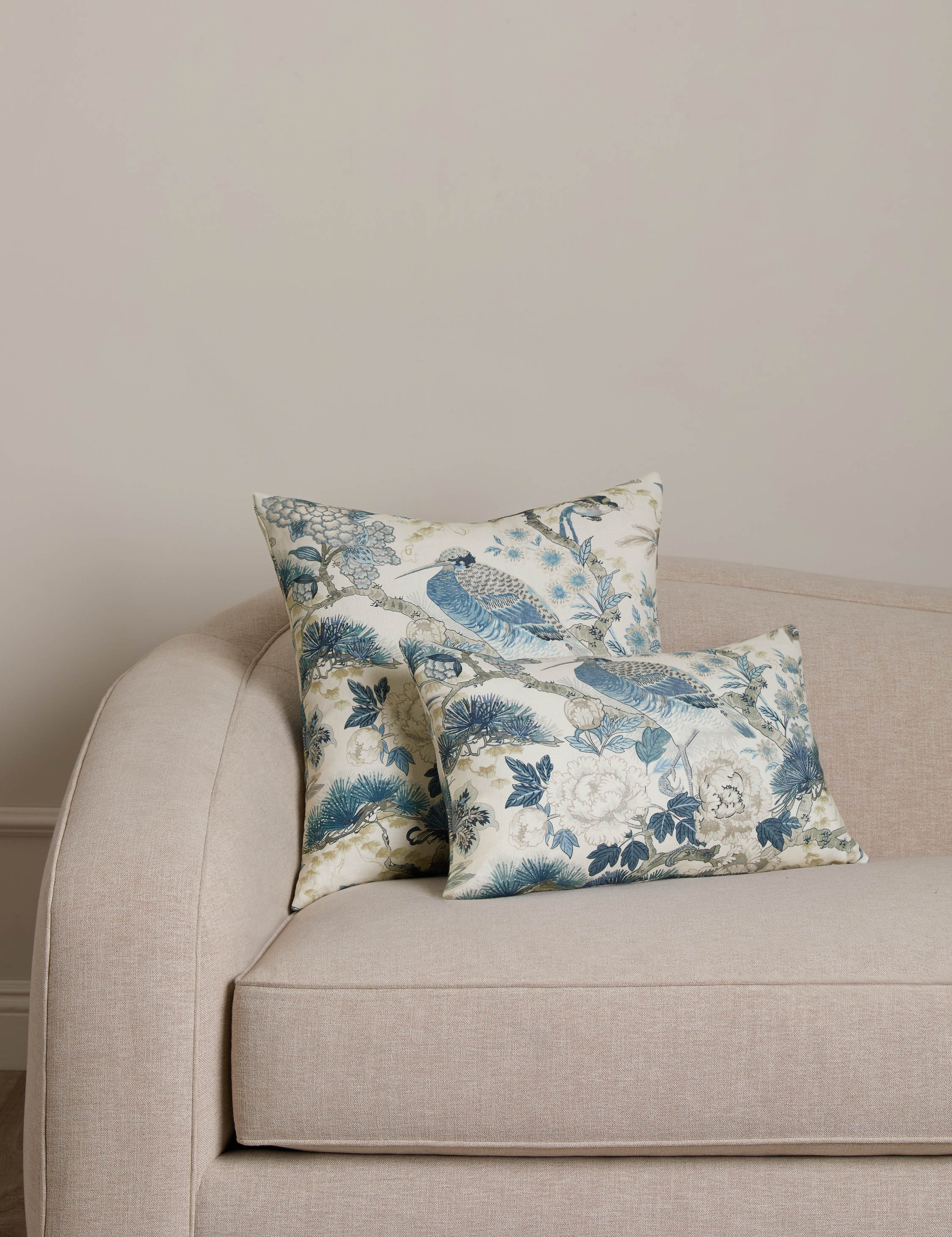 Lulu and Georgia Shenyang Print Linen Pillow by Scalamandre - view 3