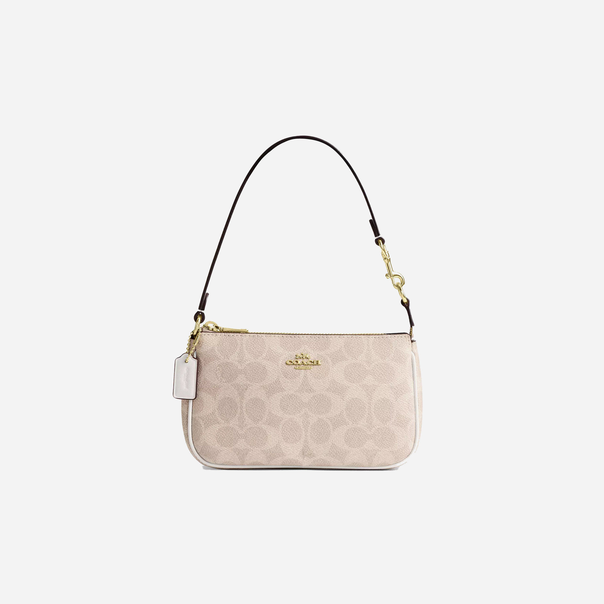 COACH Nolita 19 In Signature Canvas Gold/Sand/Chalk