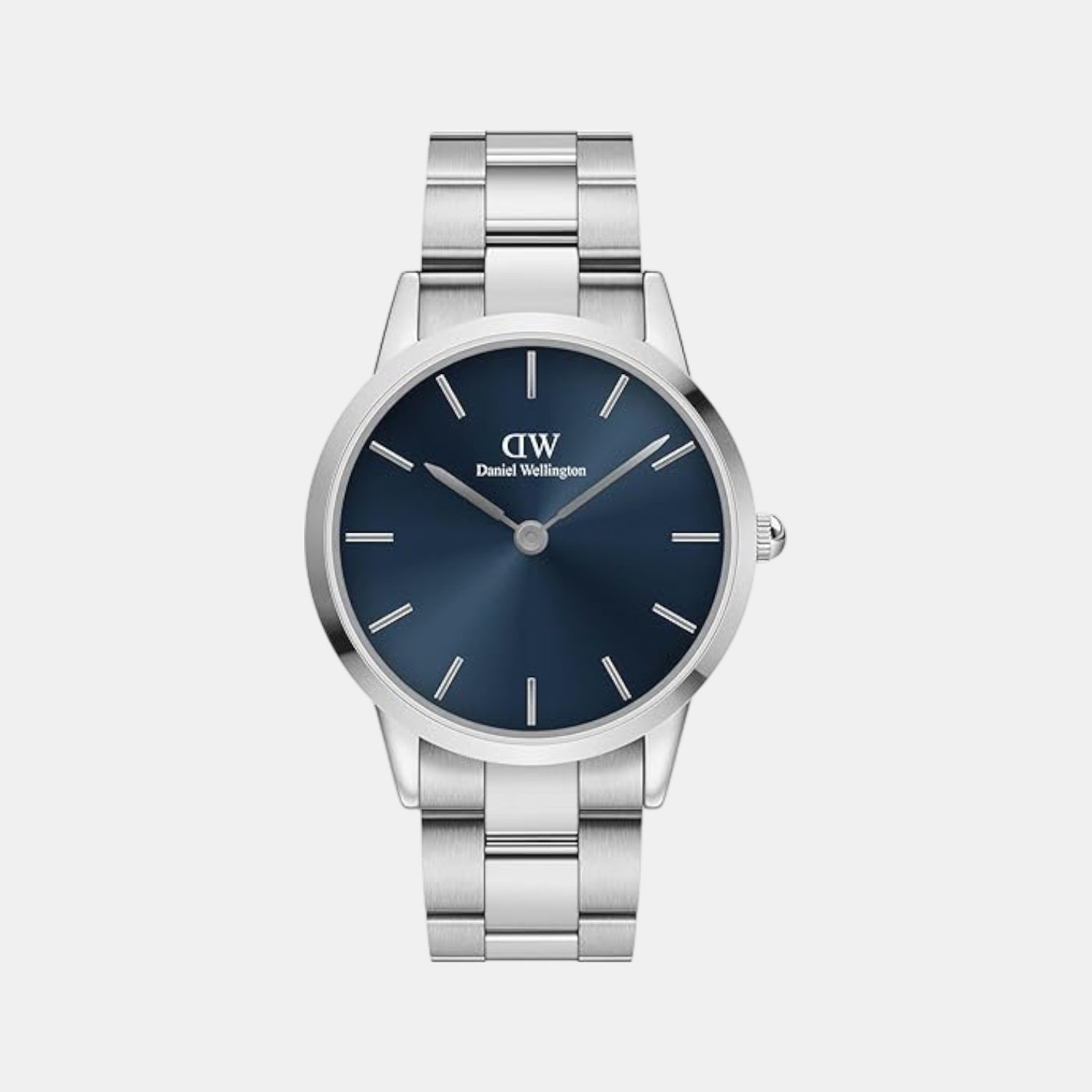 Daniel Wellington Iconic Men Quartz Blue Dial Analog Stainless Steel Watch DW00100448K