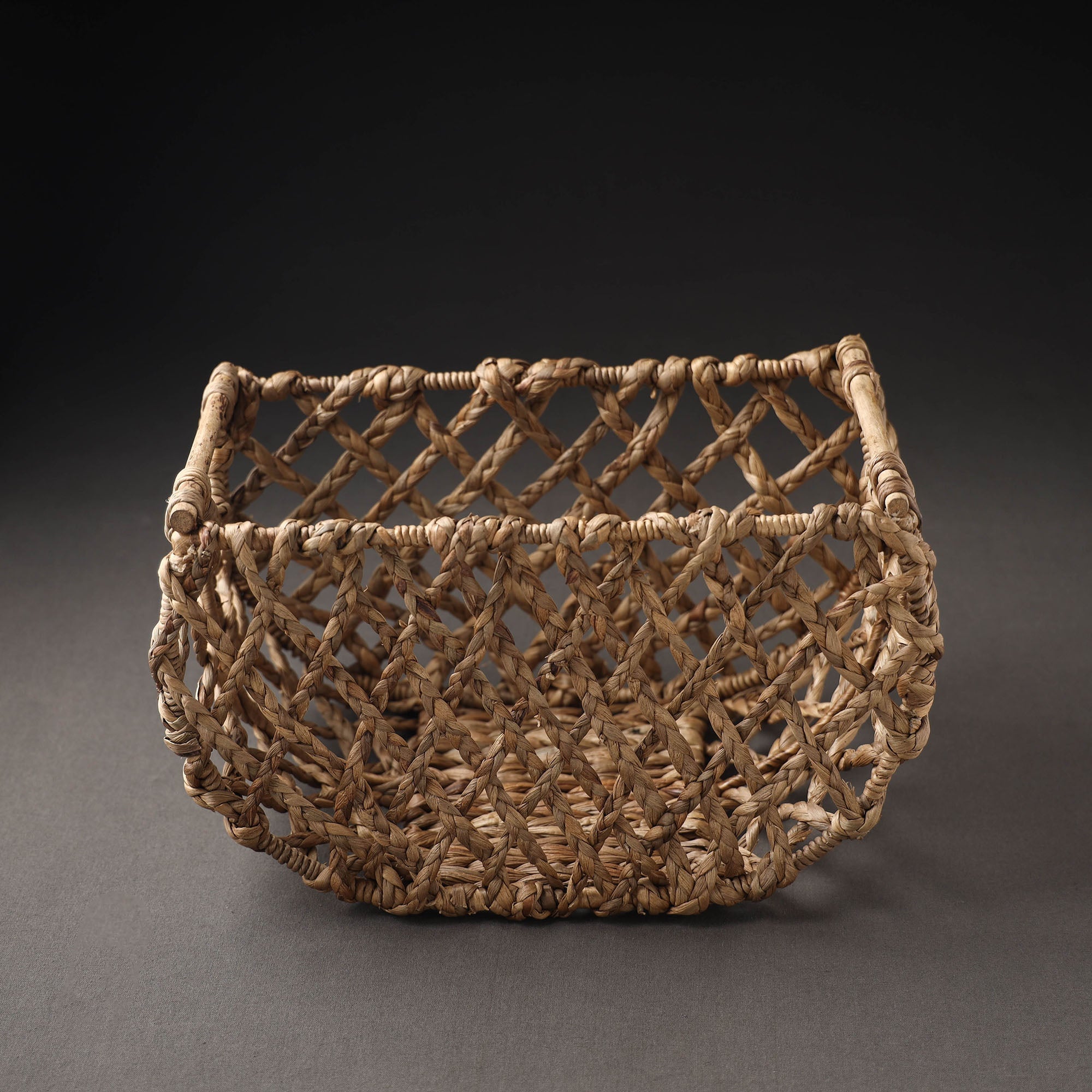 ASAMA Brown - Handcrafted Organic Water Hyacinth Posh Basket - view 2