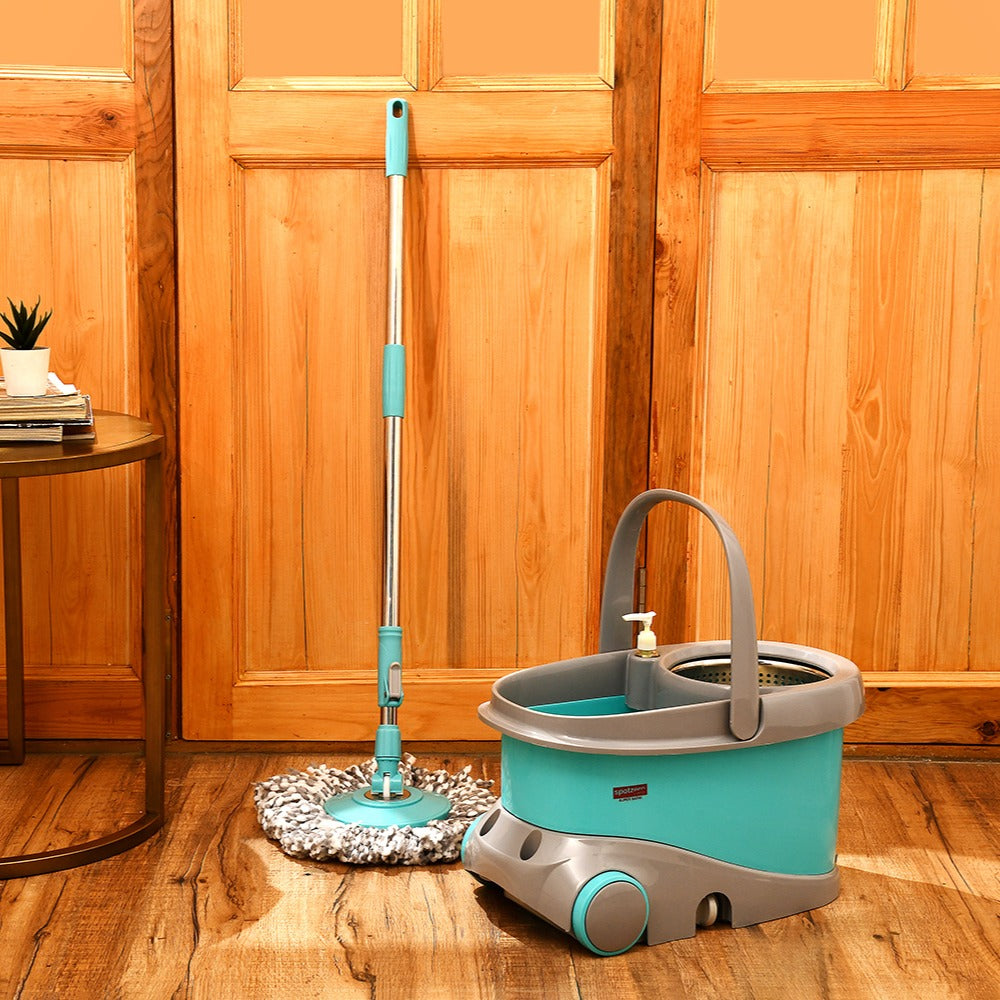 Prime Mop with Big Wheels and Stainless Steel Wringer (Spotzero by Milton)