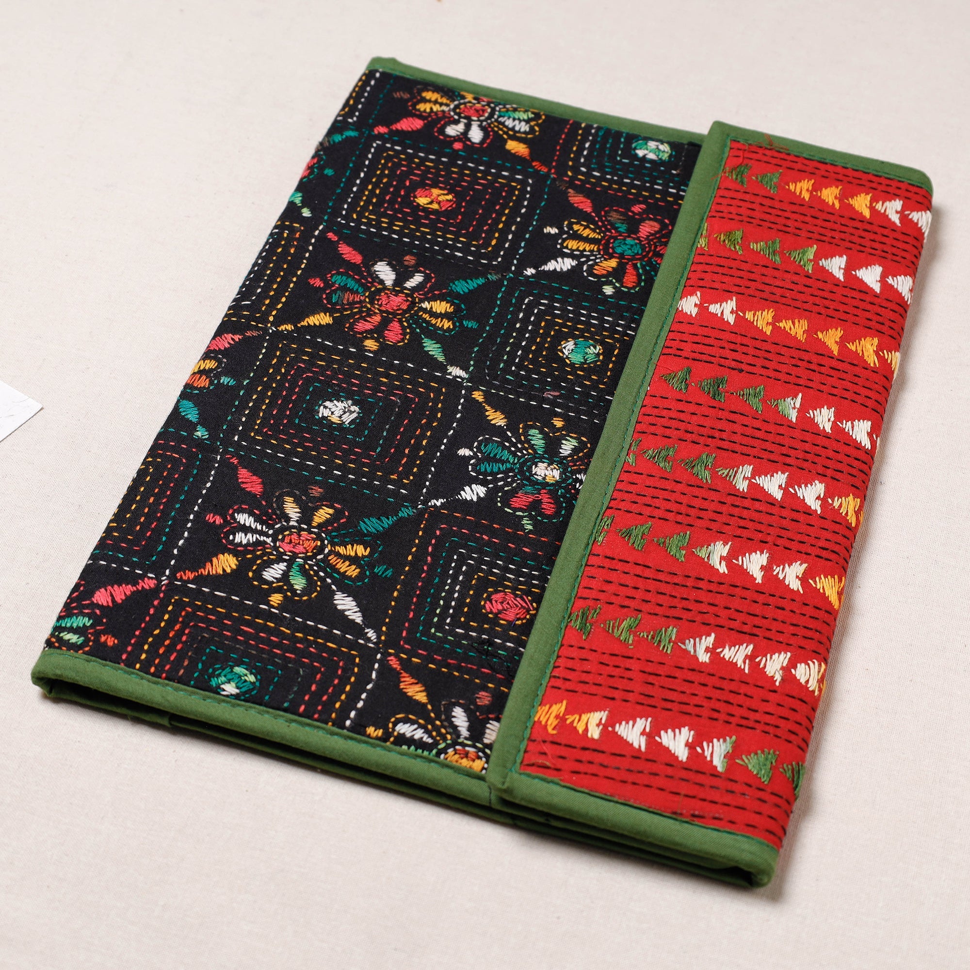 ASALKAAR Bengal Kantha Work Handcrafted File Folder - view 2