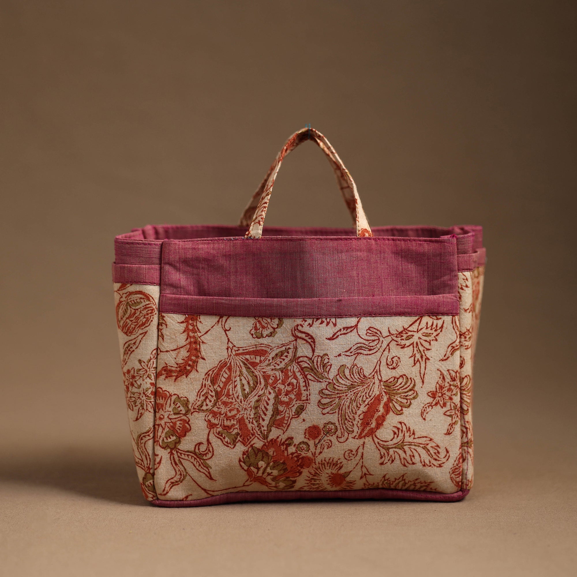 NOORI BAZAR Beige - Handmade Cotton Multipurpose Cosmetic/Toiletry Bag 23