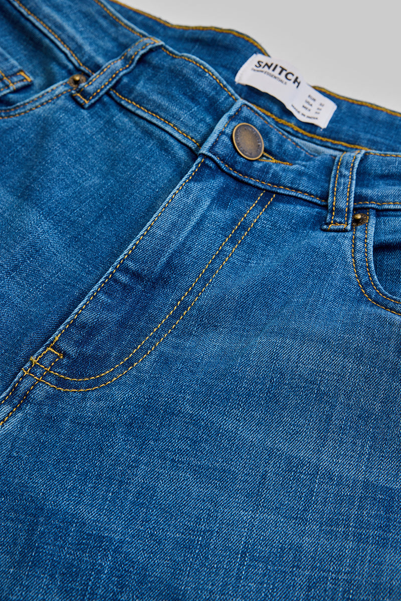 SNITCH Dark Blue Skinny Fit Jeans - view 2