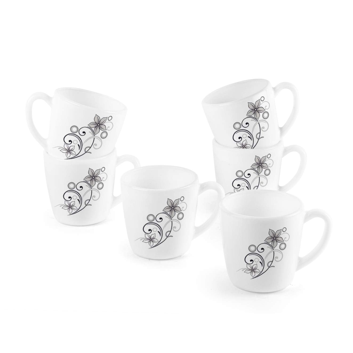 Cello Imperial Camber Black Ricca Mugs, 6 Pieces - view 2