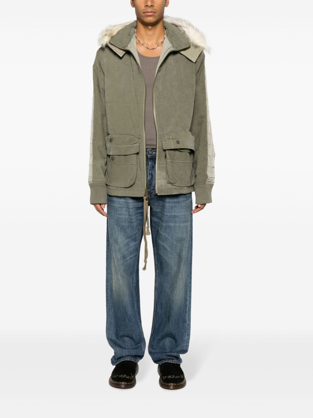 Greg Lauren Conscious Criteria page Army down jacket - view 4