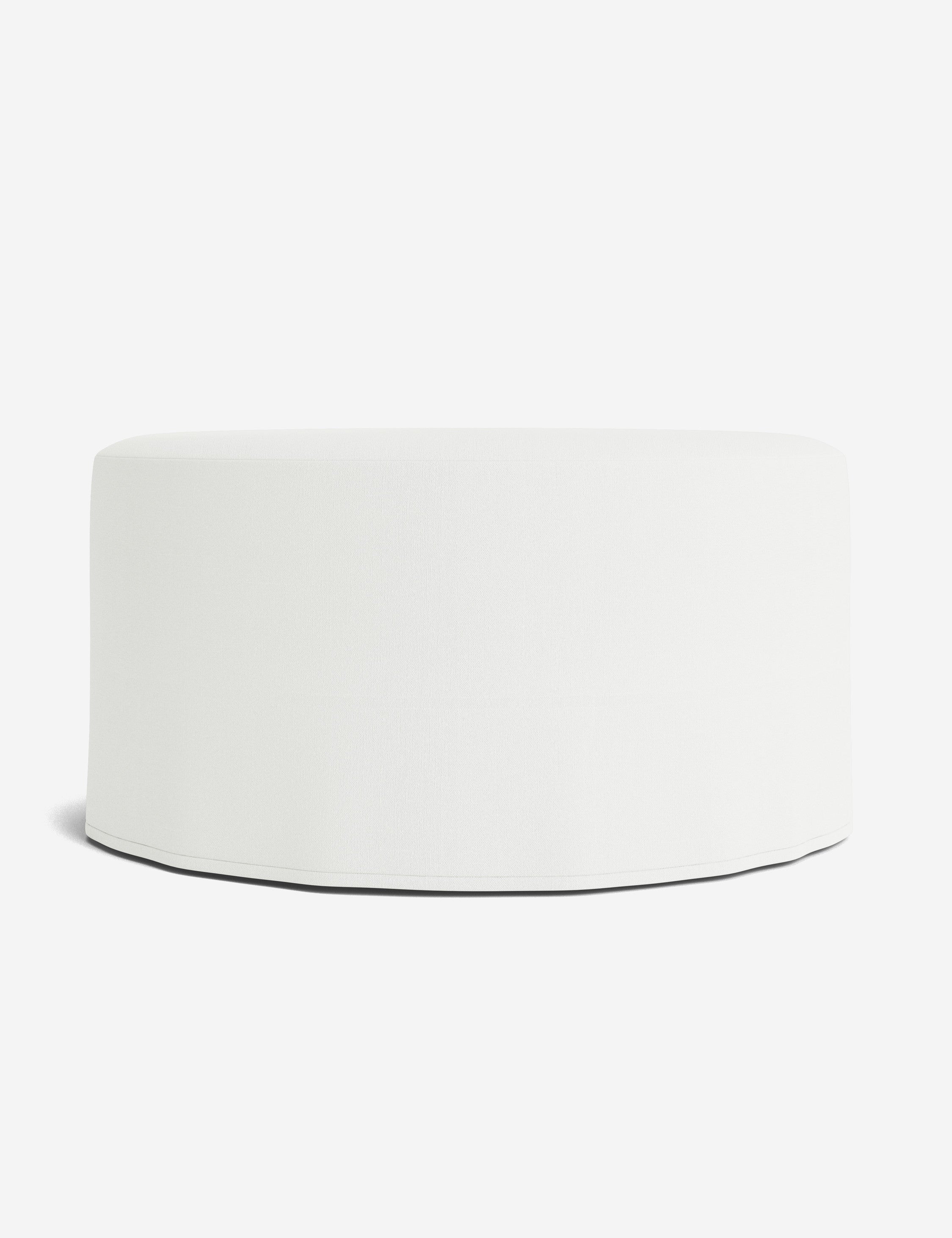 Lulu and Georgia Portola Slipcover Round Ottoman - view 43