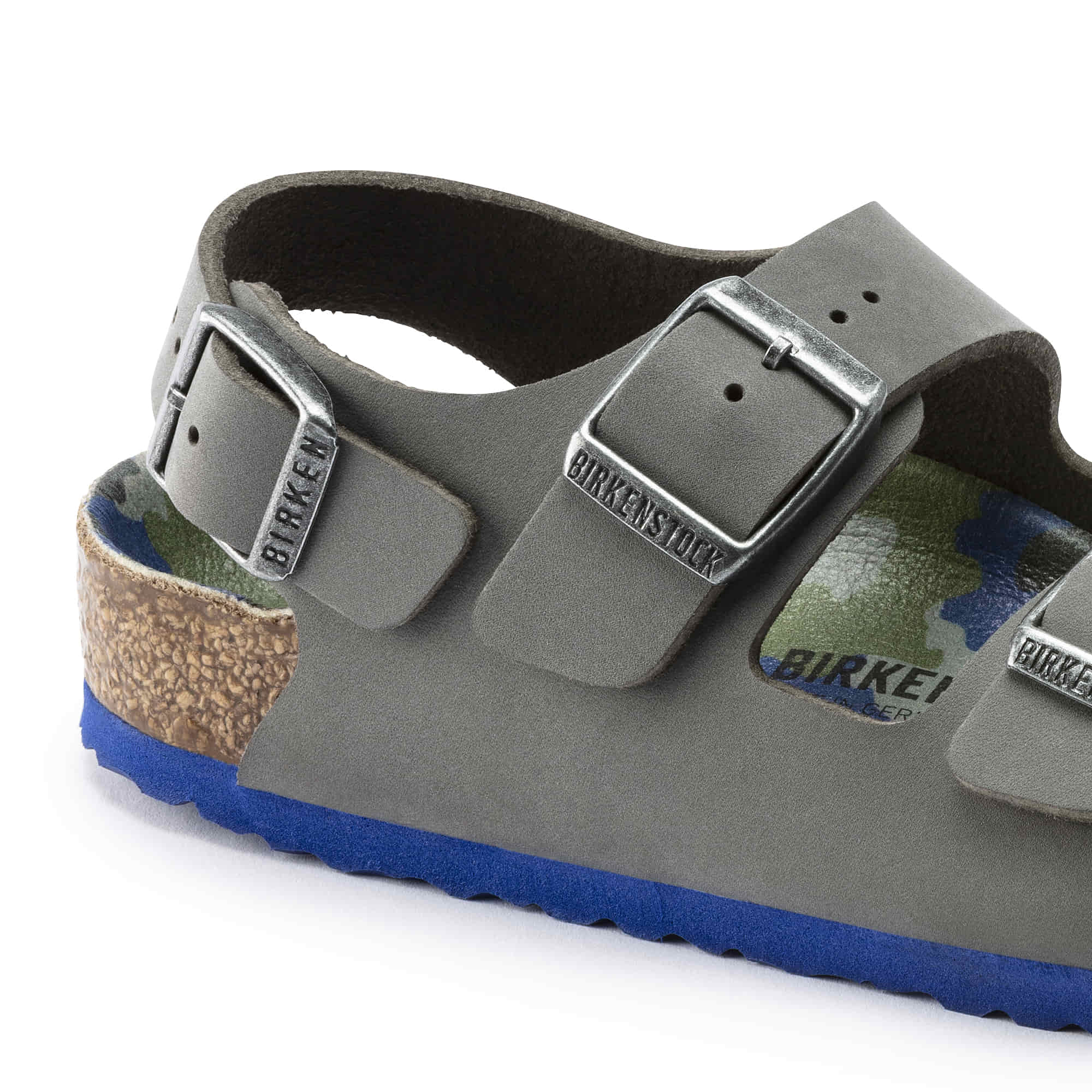 Birkenstock Milano Kids Birko-Flor – Gray Gray/Desert Soil Gray/Camo - view 5