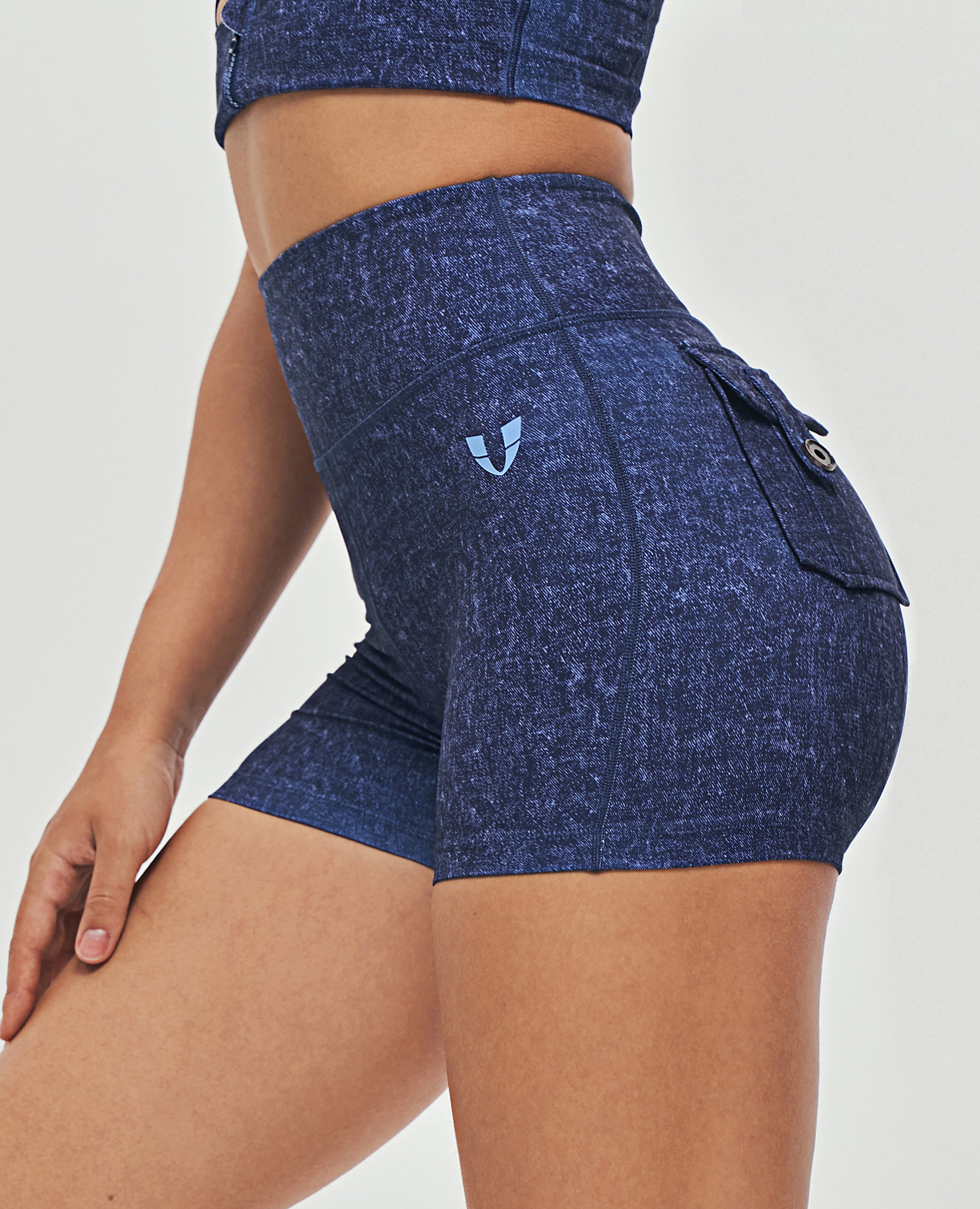 FIRM ABS Cargo Short Shorts - Denim Blue