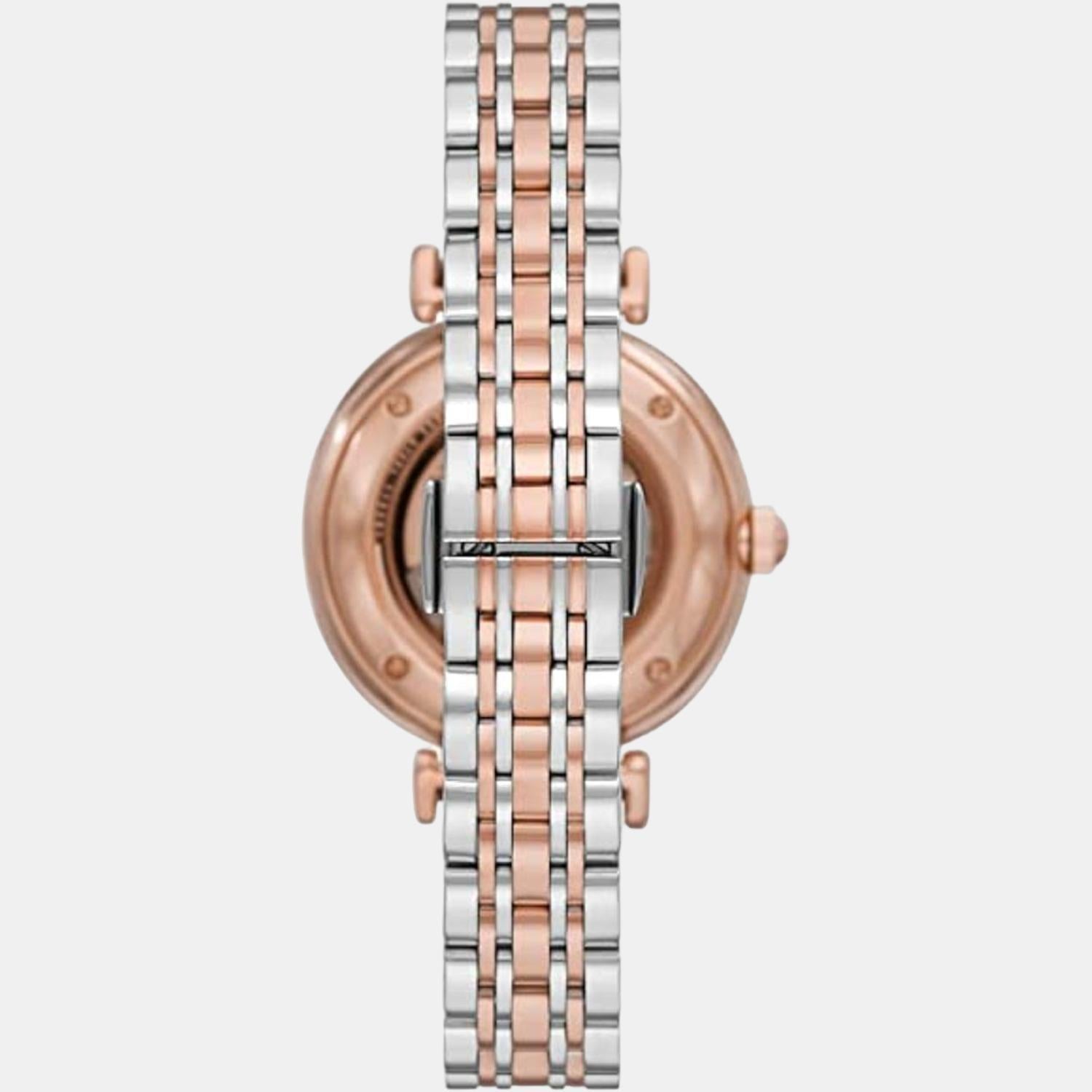Emporio Armani Gianni T-Bar Women Automatic White Dial Analog Stainless Steel Watch AR60049 - view 3