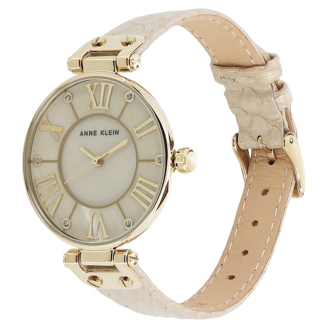 Anne Klein Ceramics Golden Dial Women 34mm – Yellow Gold
