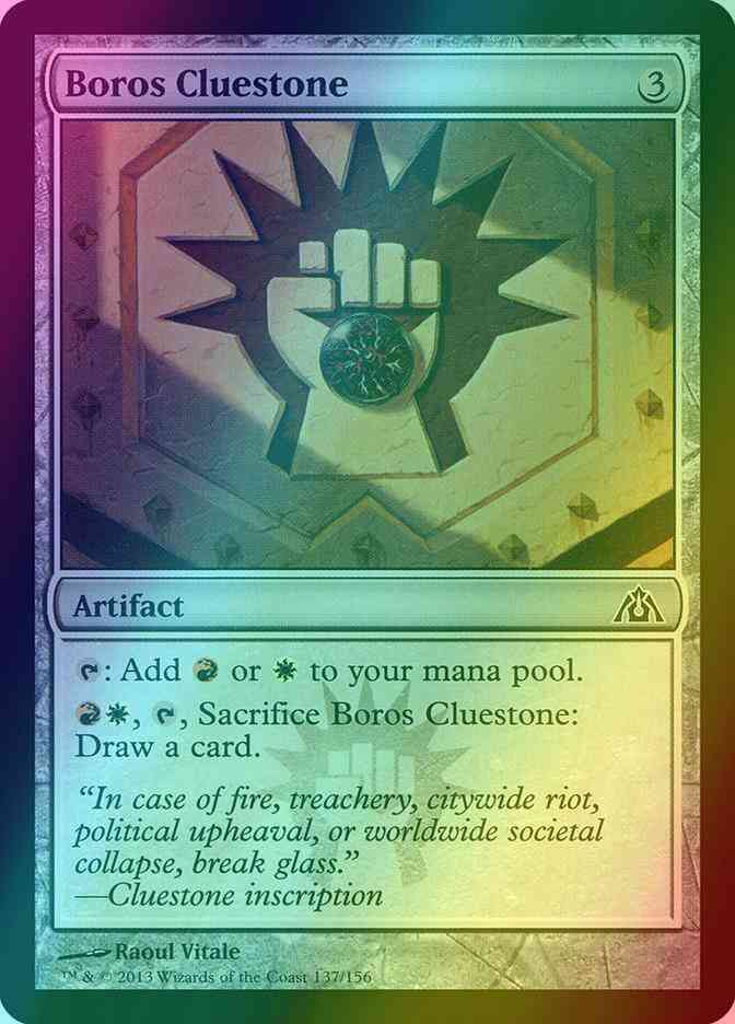 Boros cluestone 137 – Magic Boros Cluestone [137] [Dragon's Maze] [Foil]
