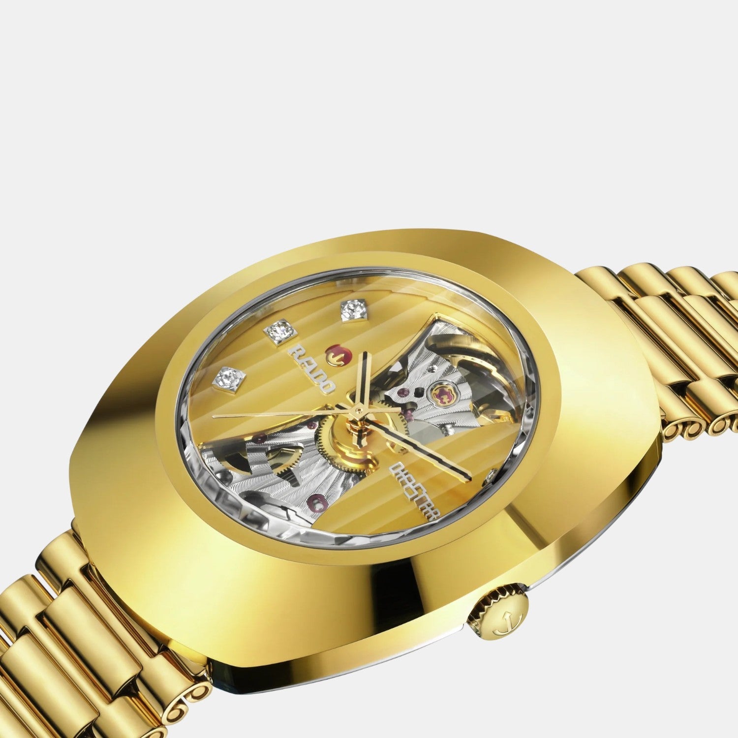 Rado Diastar Unisex Automatic Yellow Dial Analog Stainless Steel Watch R12064263 - view 2
