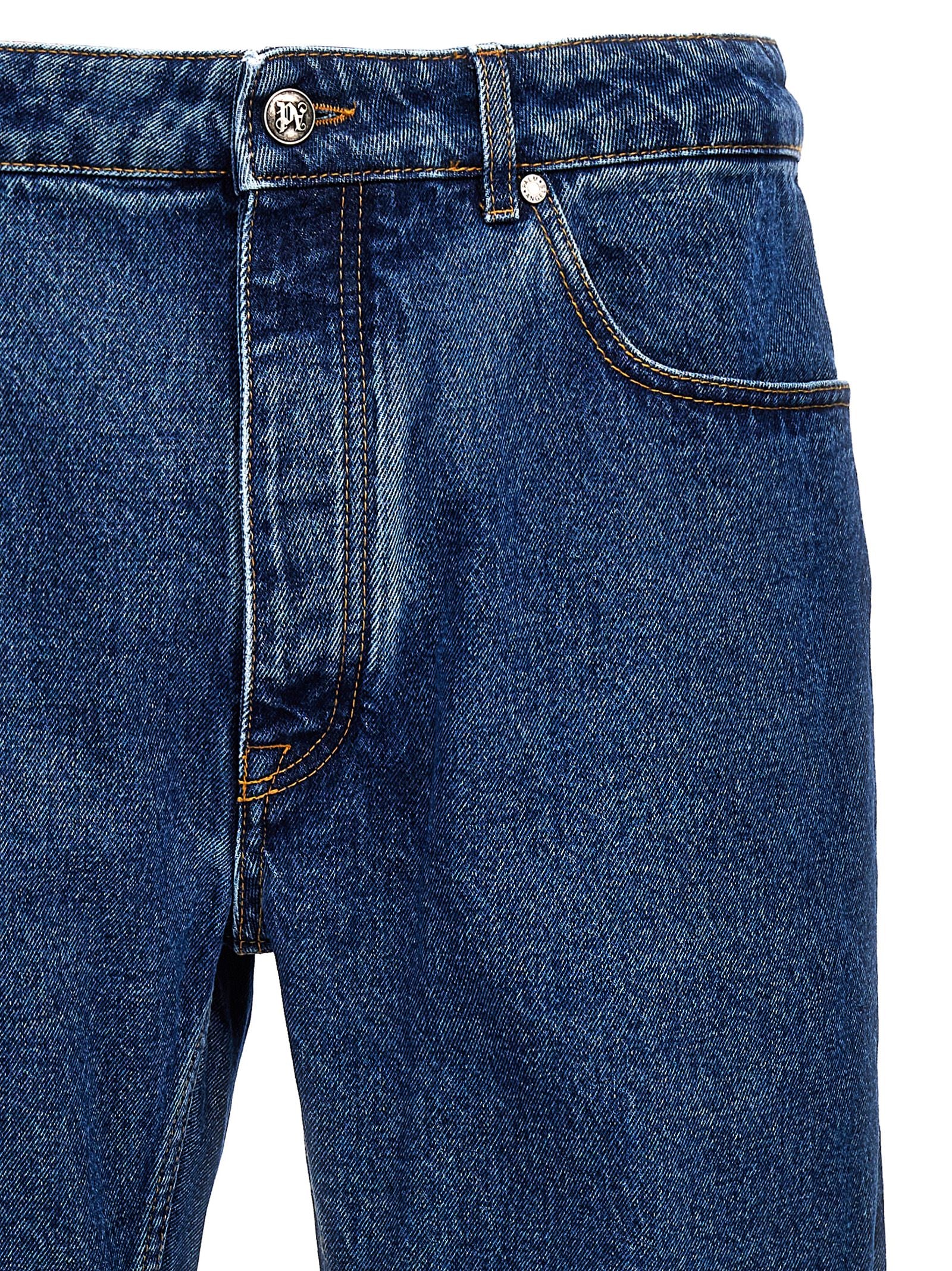Palm Angels Lw Monogram Jeans – 100% cotton - view 3