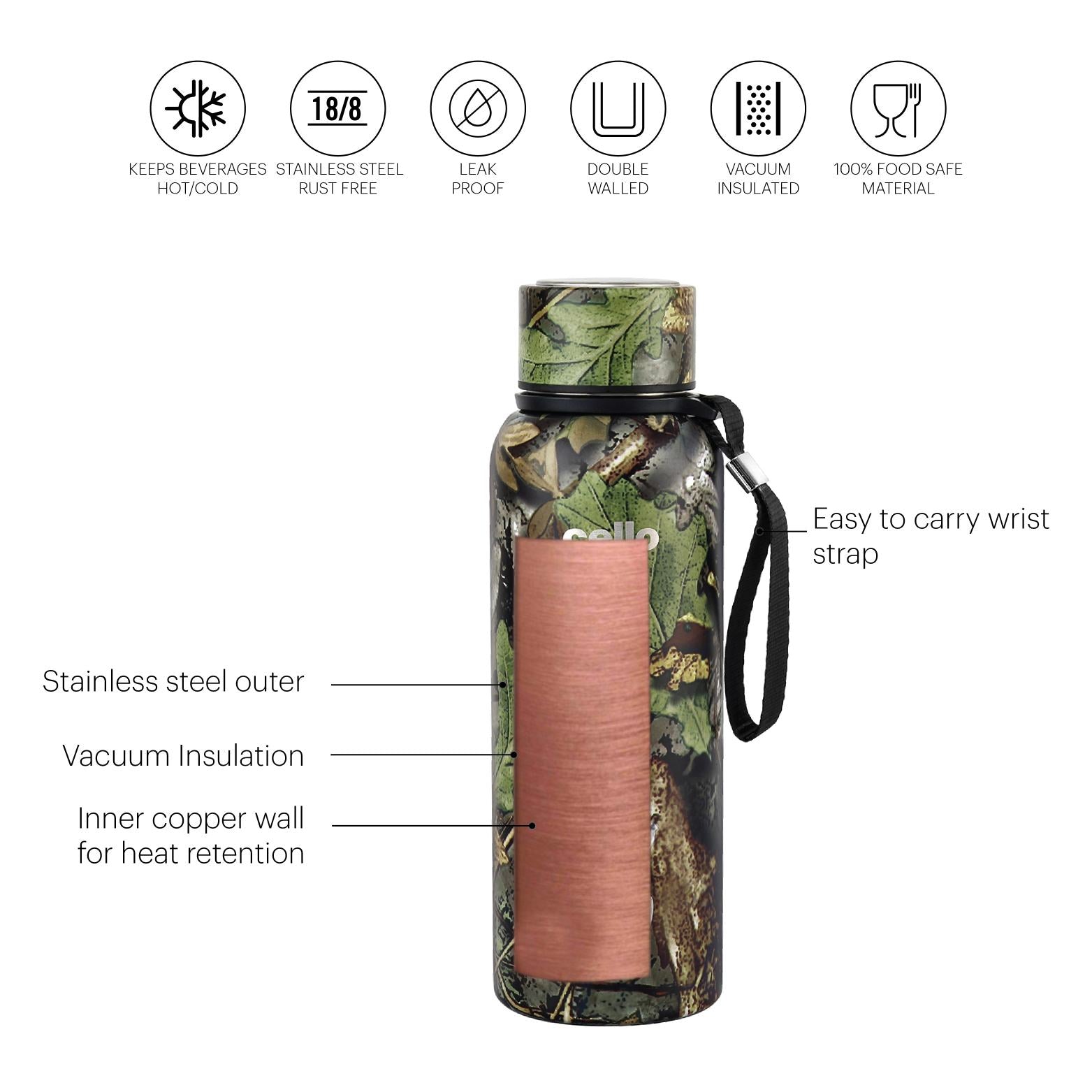 Cello Deezee Mate Flask, Vacusteel Water Bottle - view 12