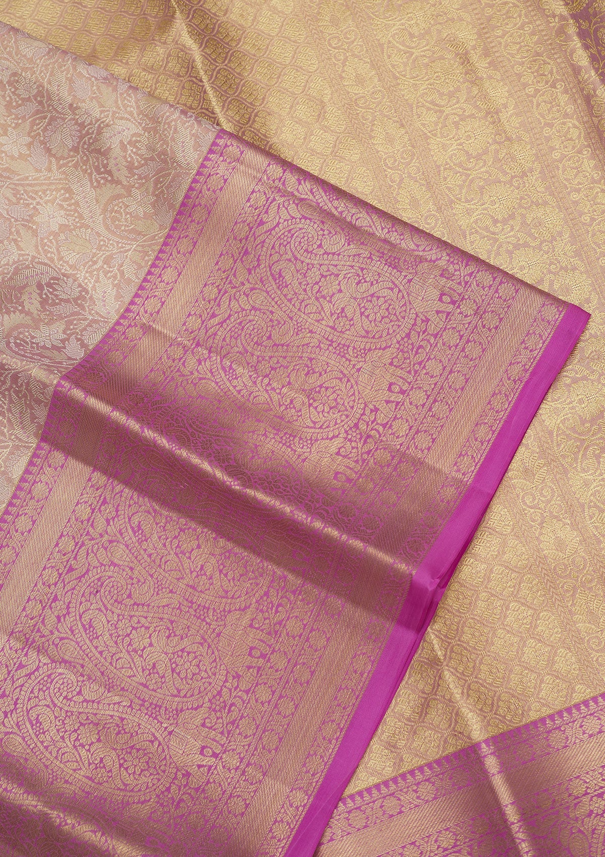 Koskii Mauve Zariwork Pure Silk Saree – Women's - view 3