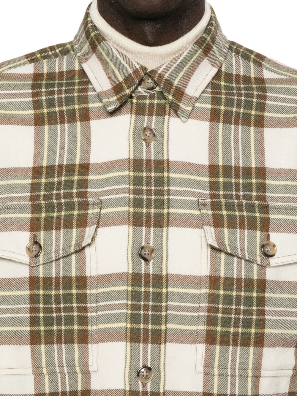 Ami Paris Wool checked overshirt – Cotton 100% - view 2