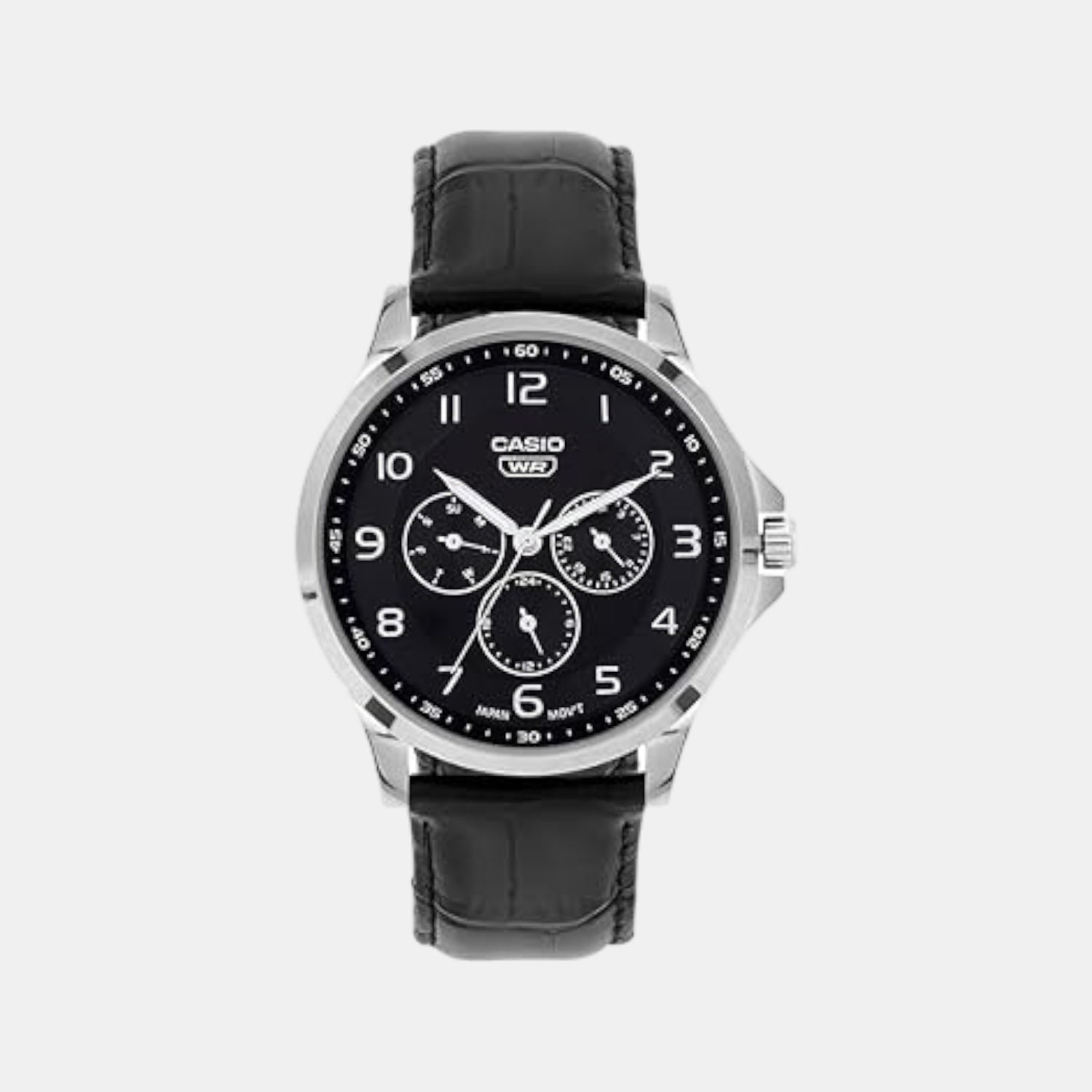 Casio Enticer Men Quartz Black Dial Analog Stainless Steel Watch A2454
