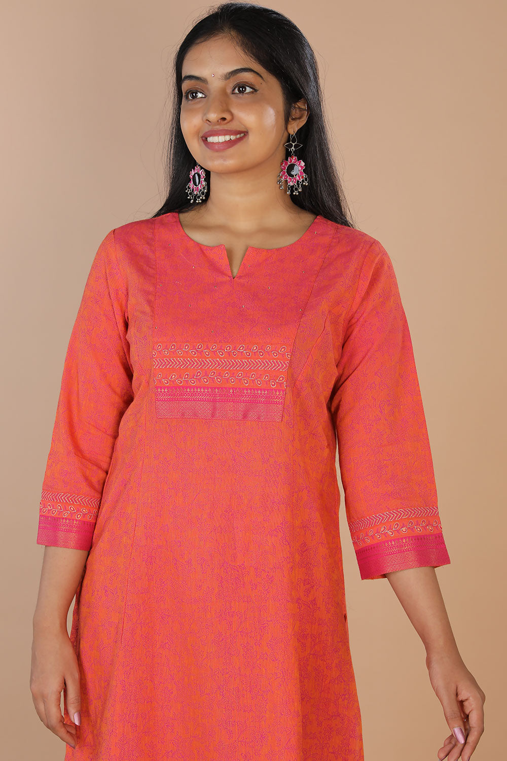 Kalanjali Ethnics Festive cotton blockprinted kurti - view 2
