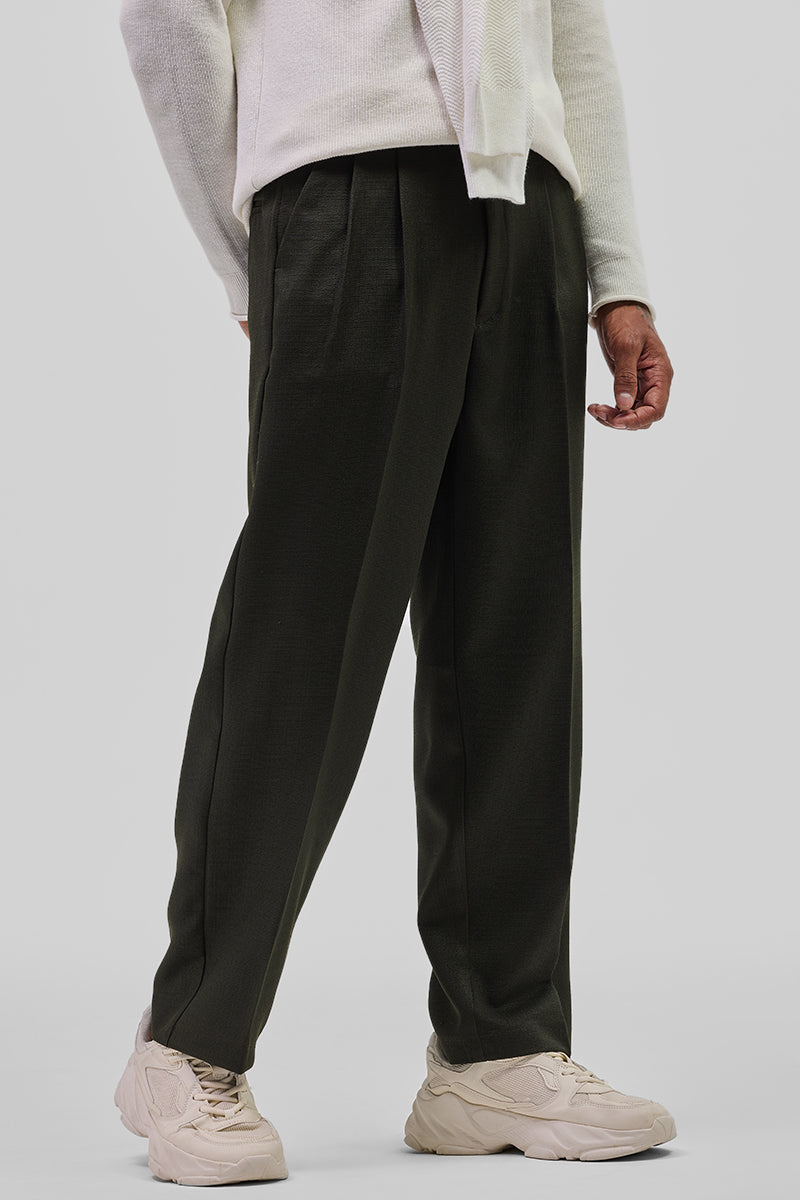 SNITCH Dark Green Korean Pant