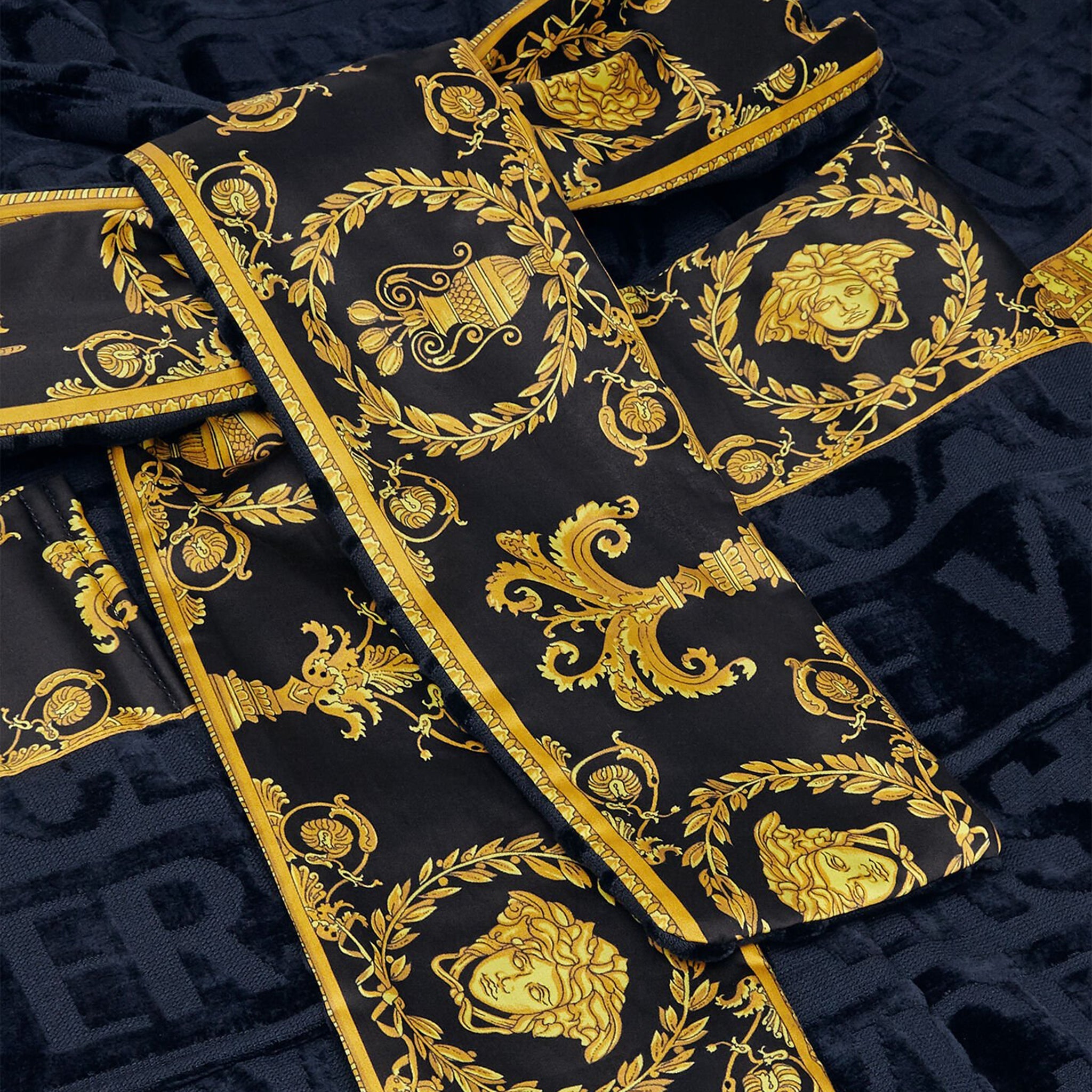 Versace Baroque Navy Bathrobe - view 2