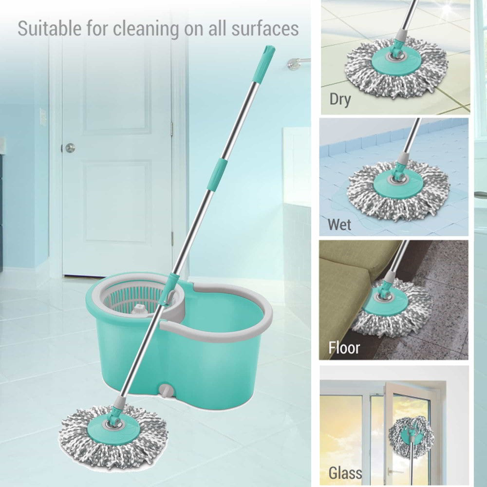 Wheely Spin Mop (Spotzero by Milton) – Aqua Green - view 6