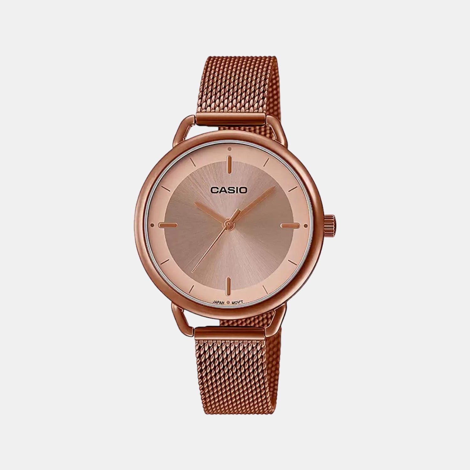 Casio Enticer Women Quartz Rose Gold Dial Analog Stainless Steel Watch A1799