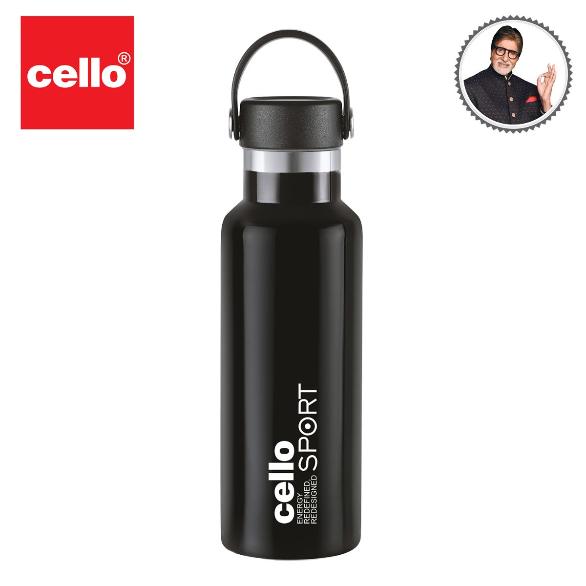 Cello Aqua Bliss Flask, Vacusteel Water Bottle, 600ml - view 32