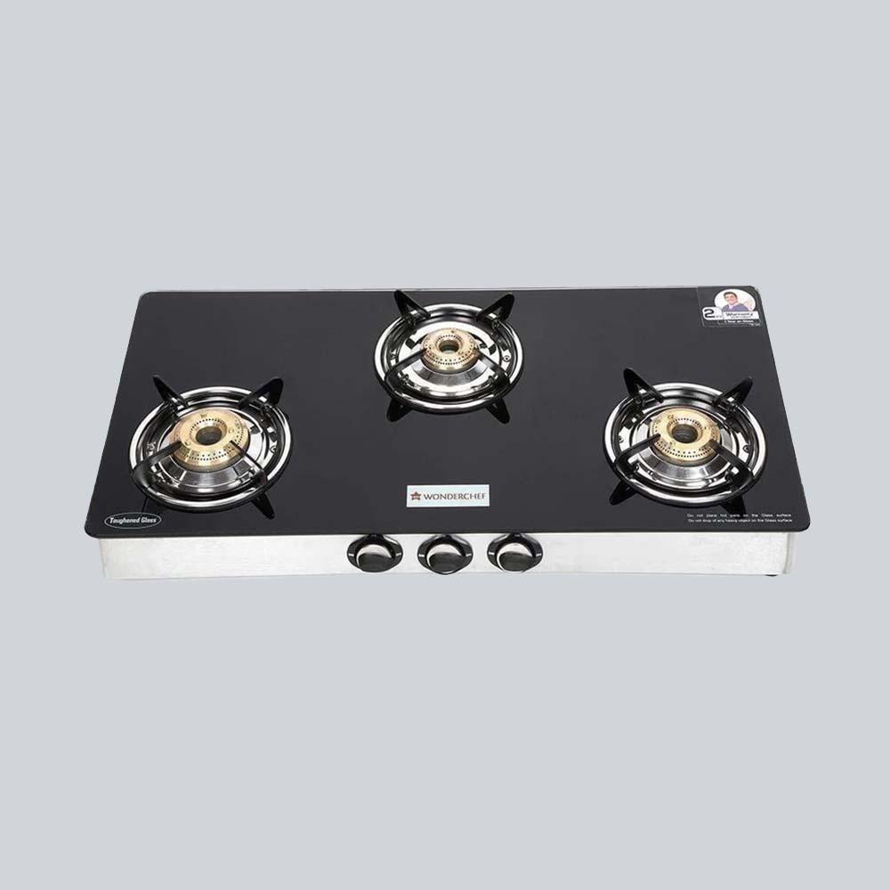 Wonderchef Zest 3 Burner Glass Cooktop
