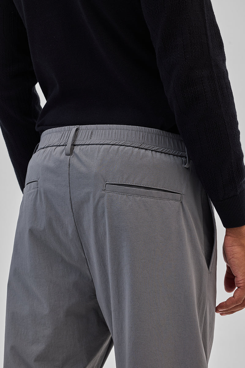 SNITCH Light Grey Regular Fit Stretch Chinos - view 5