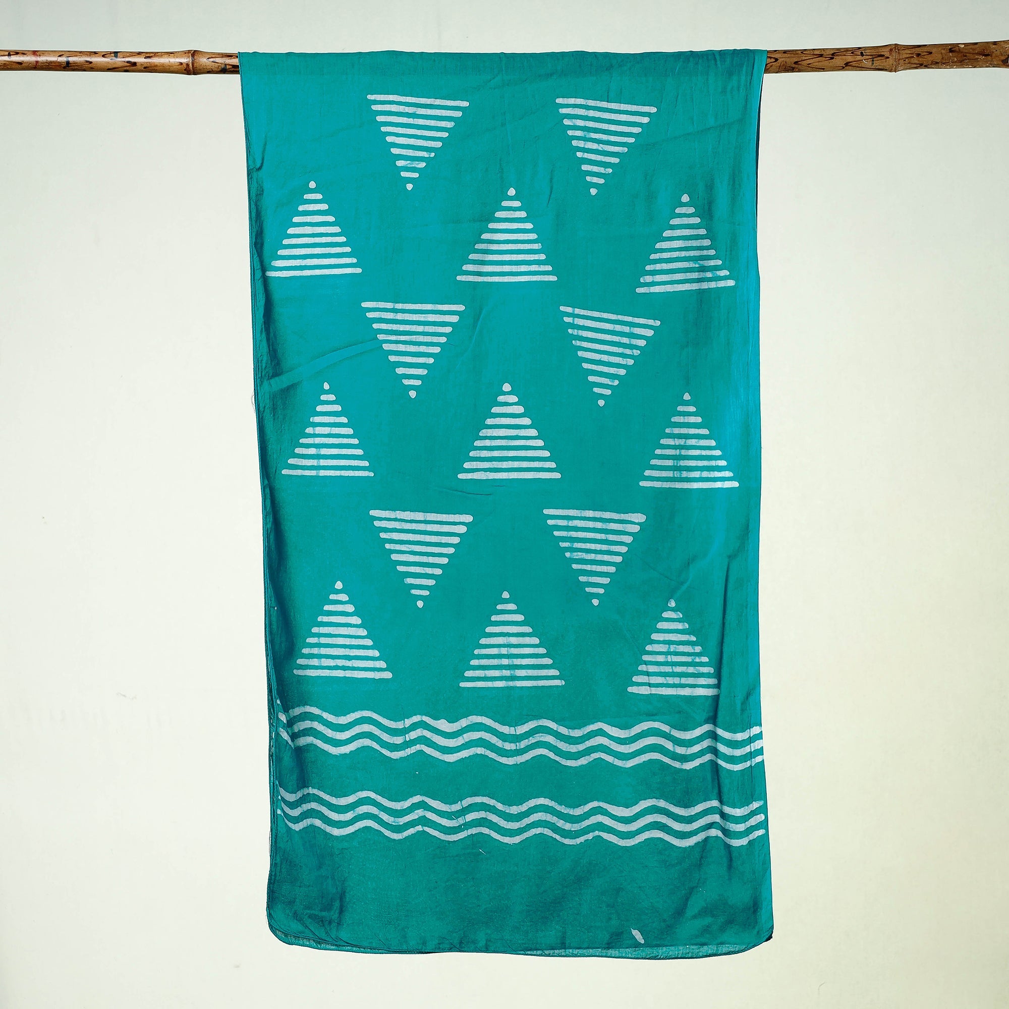 BATIK BY MD. SHARIFF Blue - Hand Batik Printed Cotton Stole - view 2