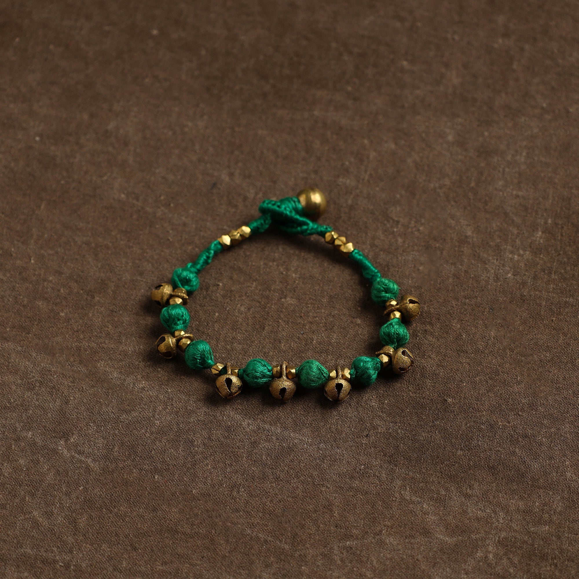 ASHOKA ASSEMBLE - CELEBRATING CRAFTS OF ODISHA Tribal Odisha Dokra Threadwork Handmade Anklet 119