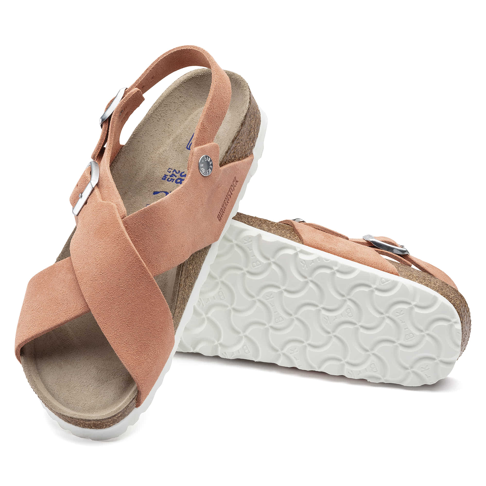Birkenstock Tulum Soft Footbed Suede Leather – Pink Pink/Coral Peach