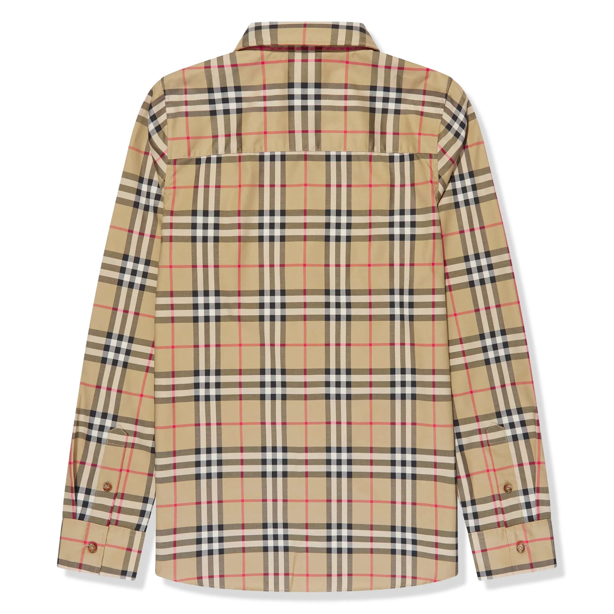 Burberry Boys Owen Check L/S Beige Shirt - view 2