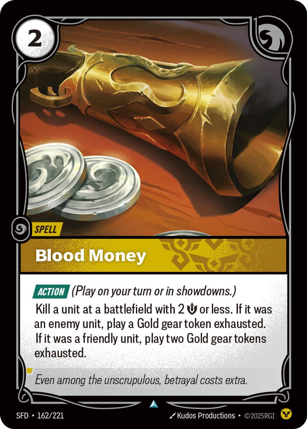 221 spiritforged non – Riftbound Blood Money - 162/221 [Spiritforged] [Non Foil]