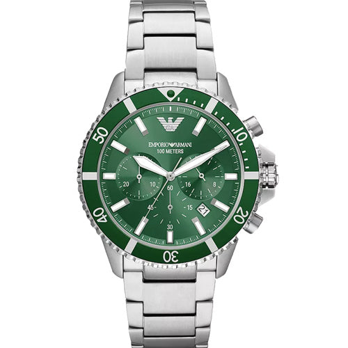 Emporio Armani Diver Green Dial Men 43mm