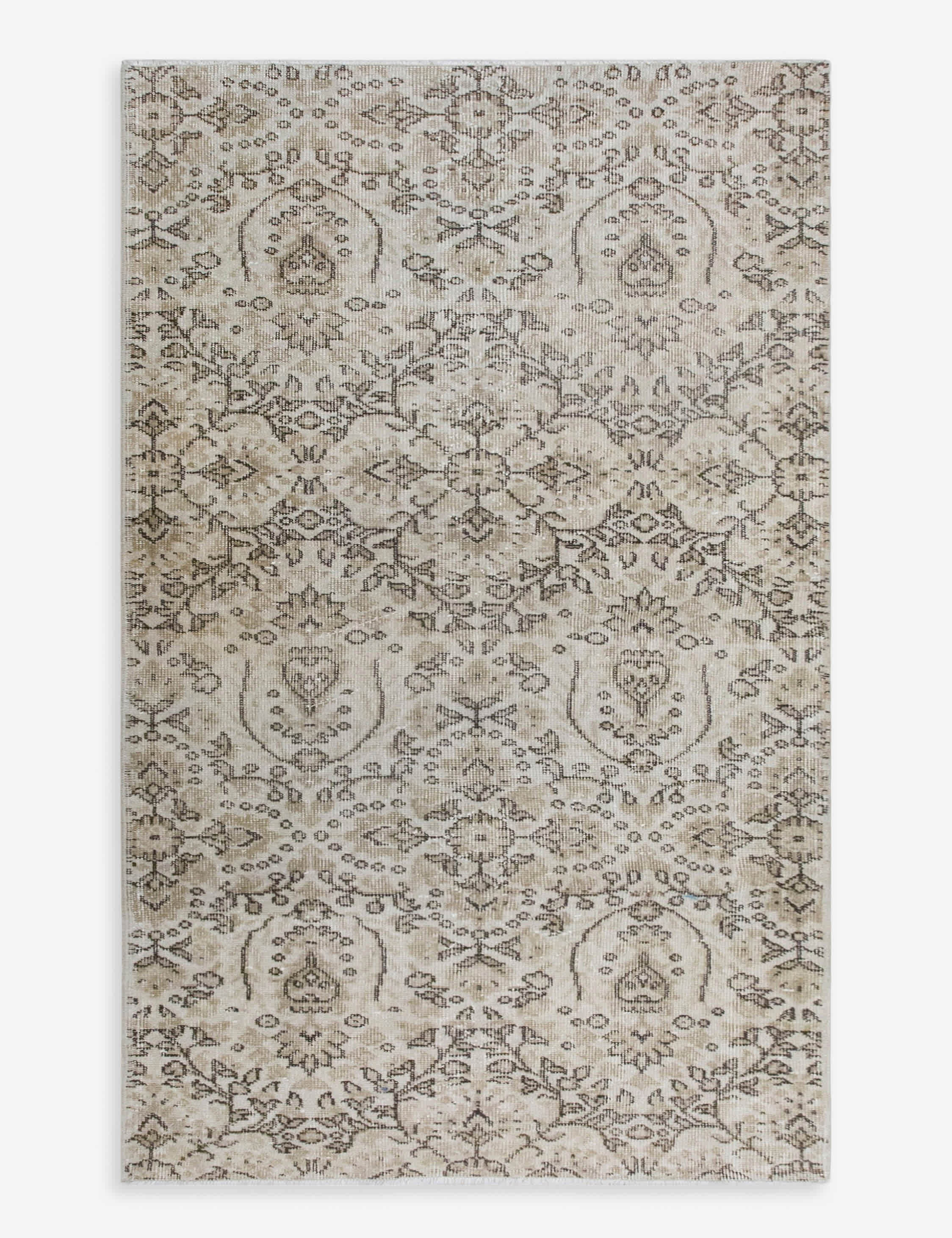 Lulu and Georgia Vintage Turkish Hand-Knotted Wool Rug No. 595, 3'3" x 6'6"