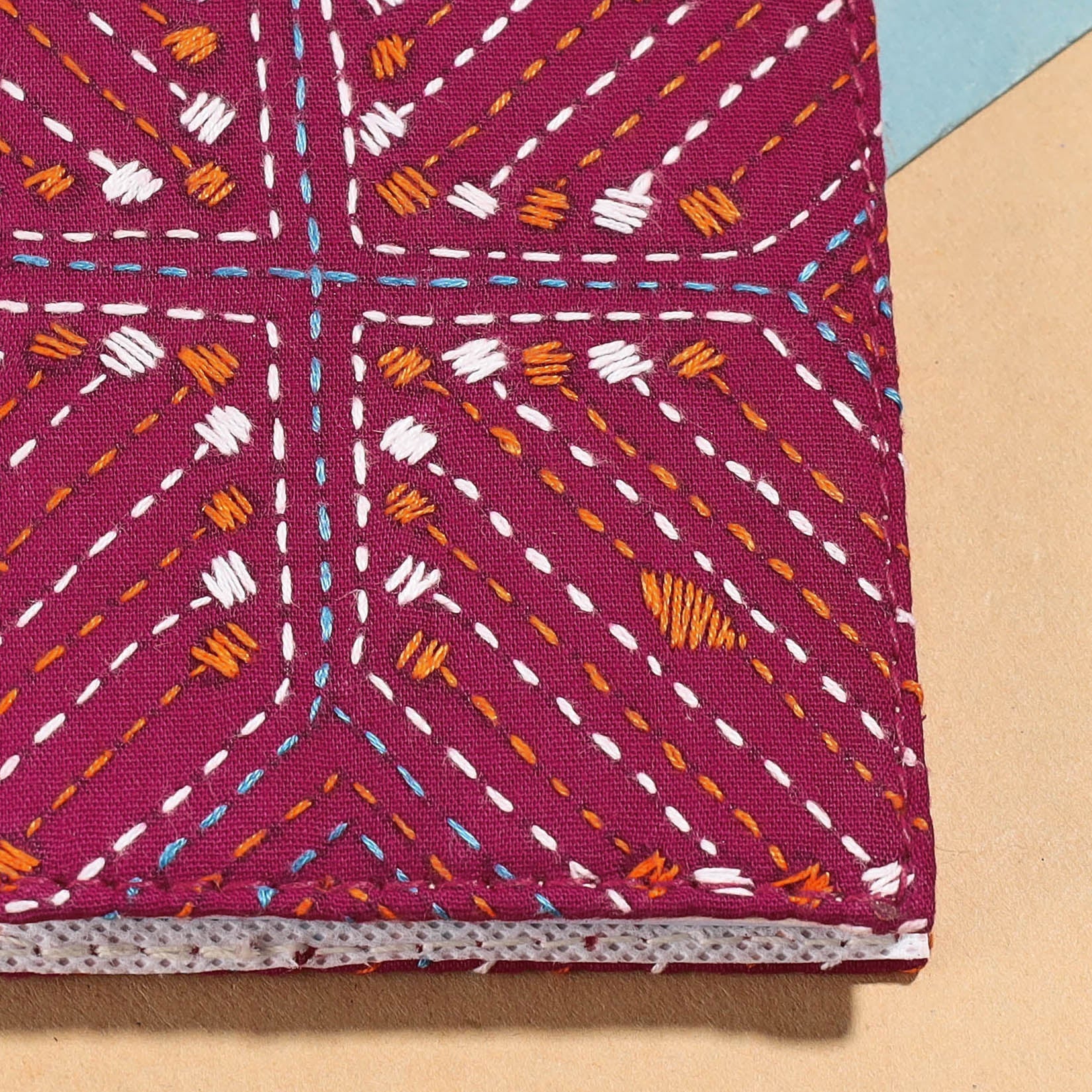 ASALKAAR Bengal Kantha Work Handcrafted Notepad (4 x 3 in) - view 2