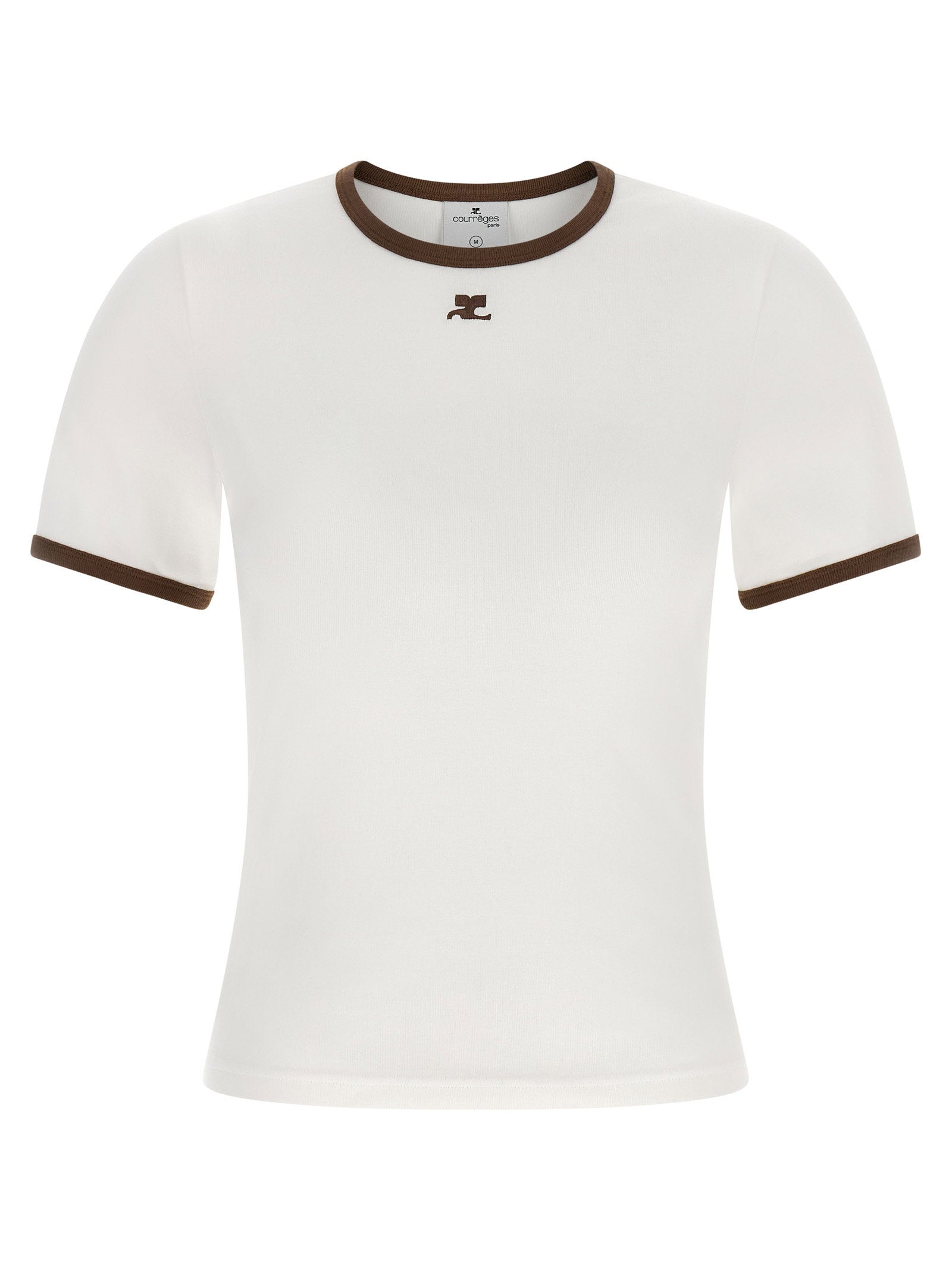 Courreges Signature Contrast T-shirt – 100% cotton