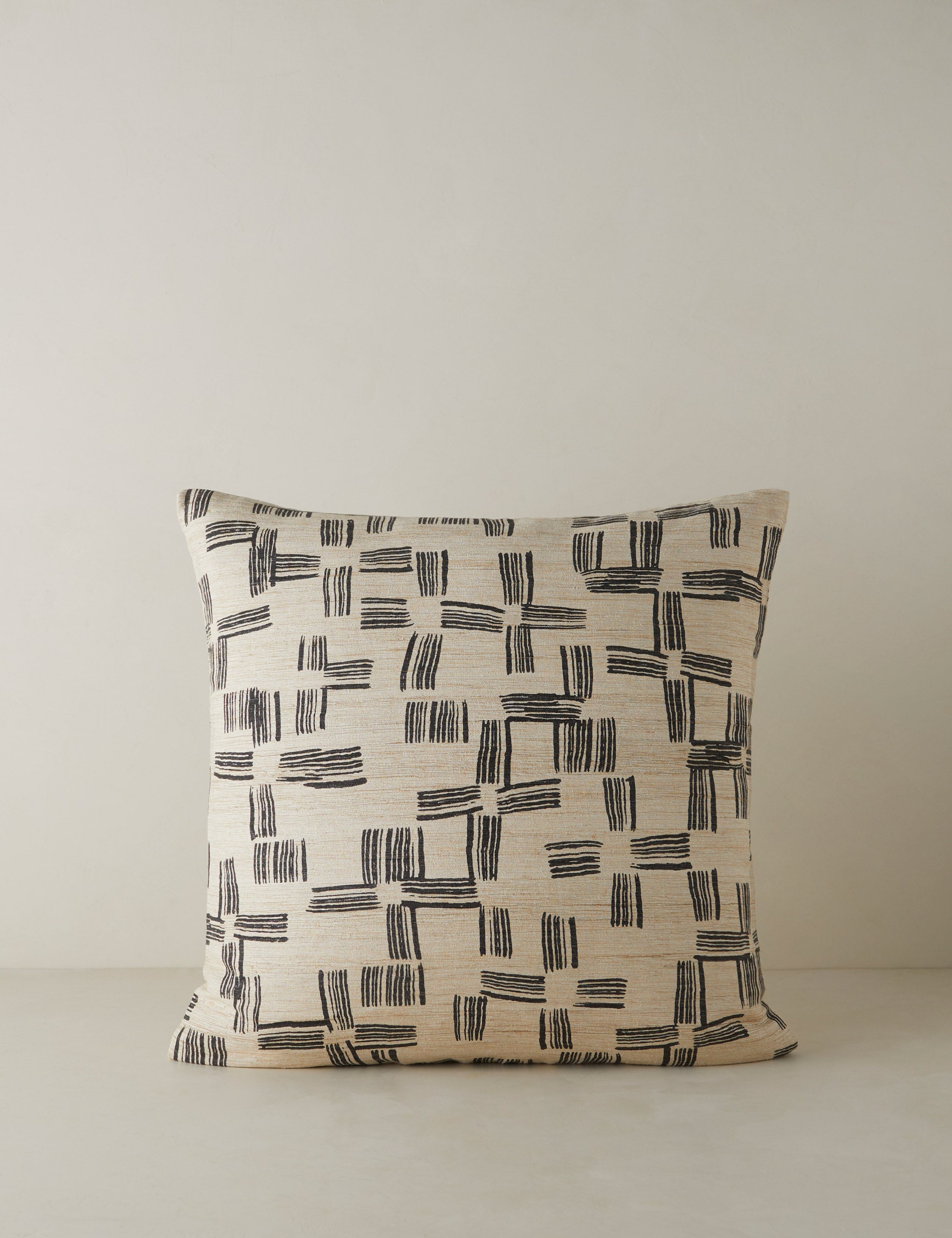 Lulu and Georgia Crossmarks Silk Pillow by Élan Byrd