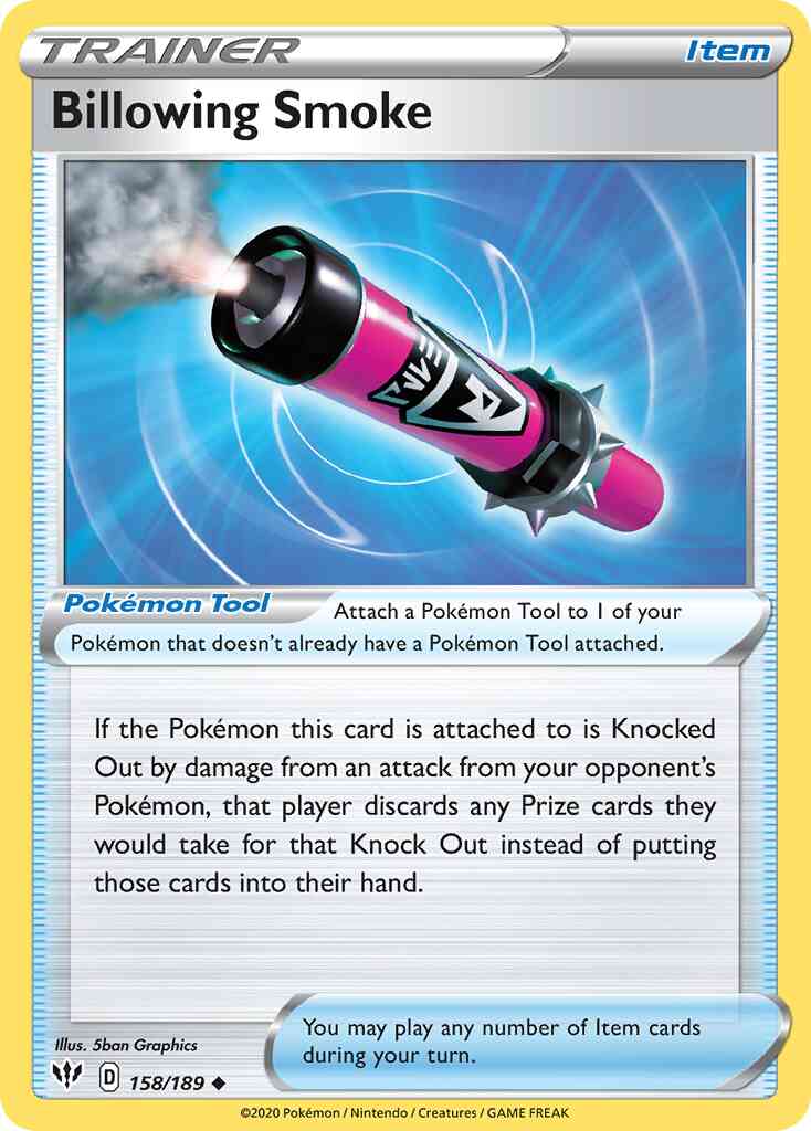 Uncommon swsh3-158 non-holo – Pokémon Billowing Smoke - 158/189 - Uncommon [swsh3-158] [Non-Holo]