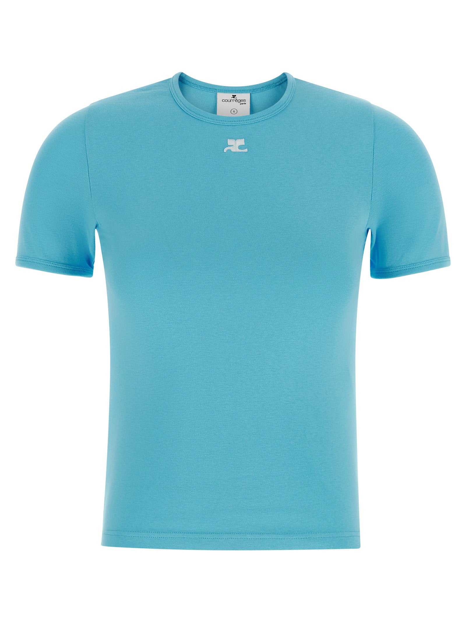 Courreges Signature Contrast T-shirt – 100% cotton