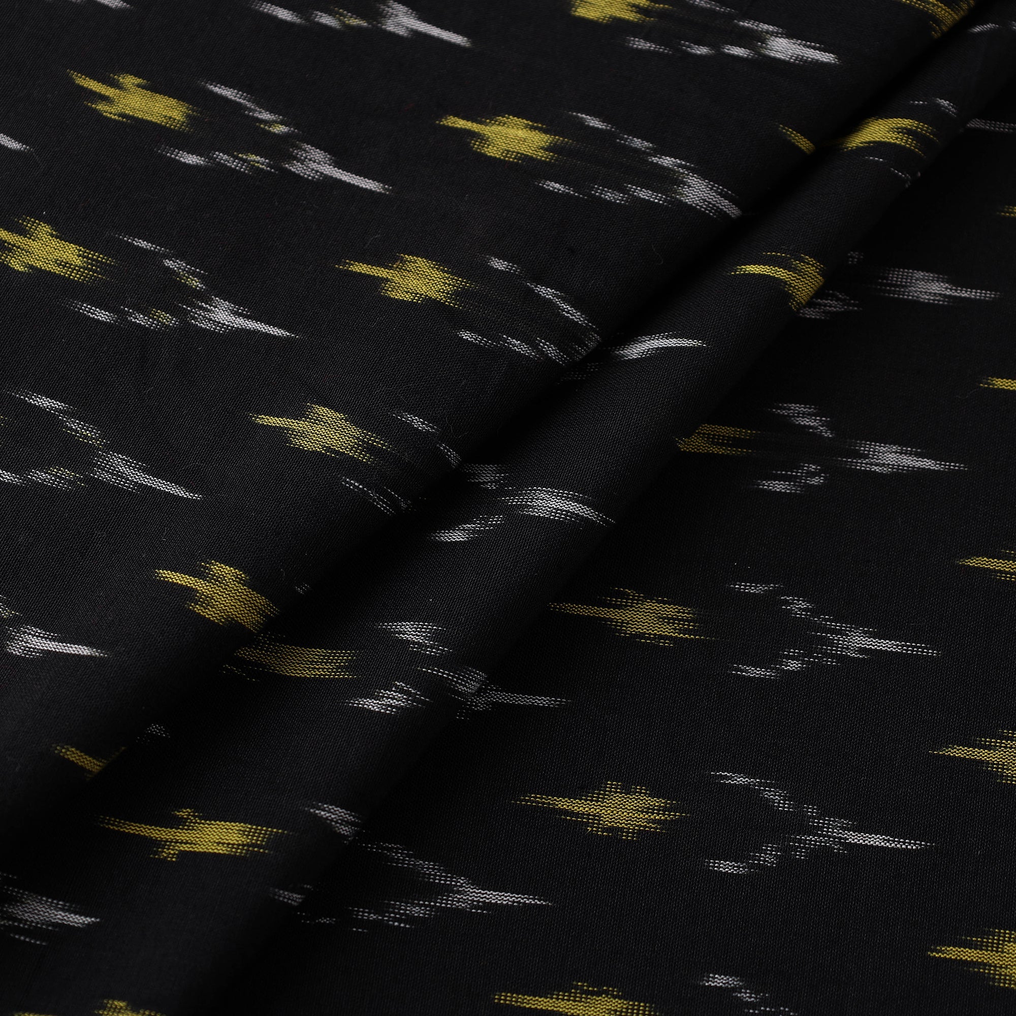 SOUTH KARGHA Black - Mercerised Cotton Pochampally Ikat Fabric 21 - view 2