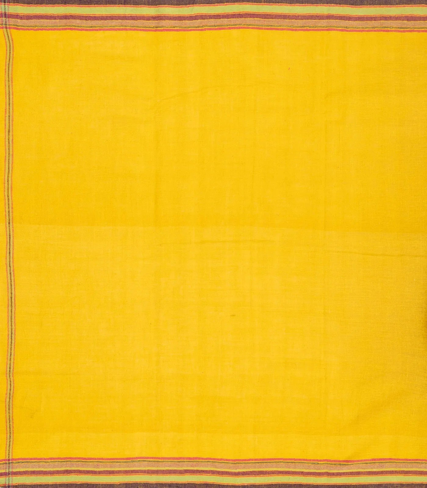 RmKV Mustard Handloom Bhujodi Cotton Saree With Buttas - view 4