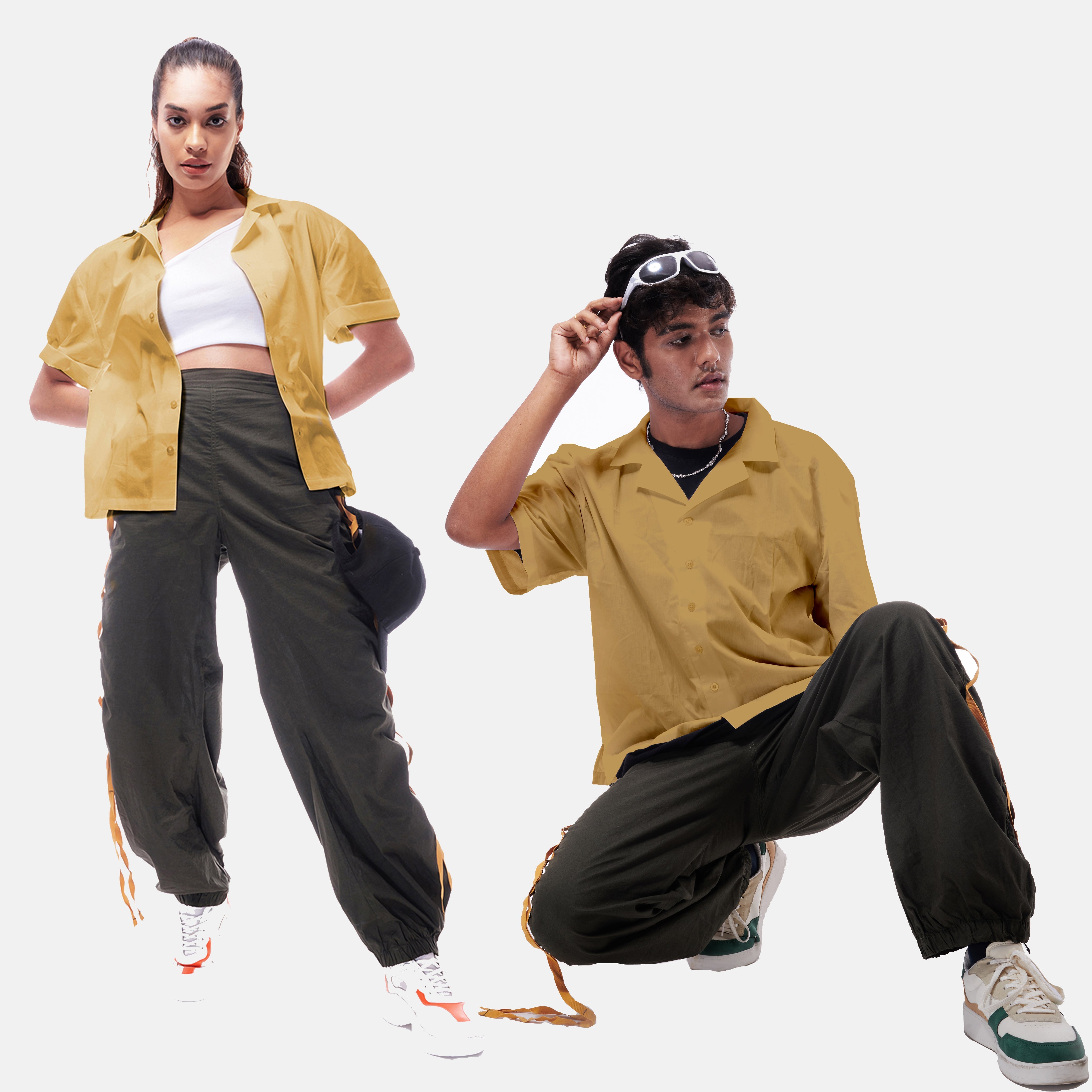Normcore Khaki Unisex Shirts - view 4
