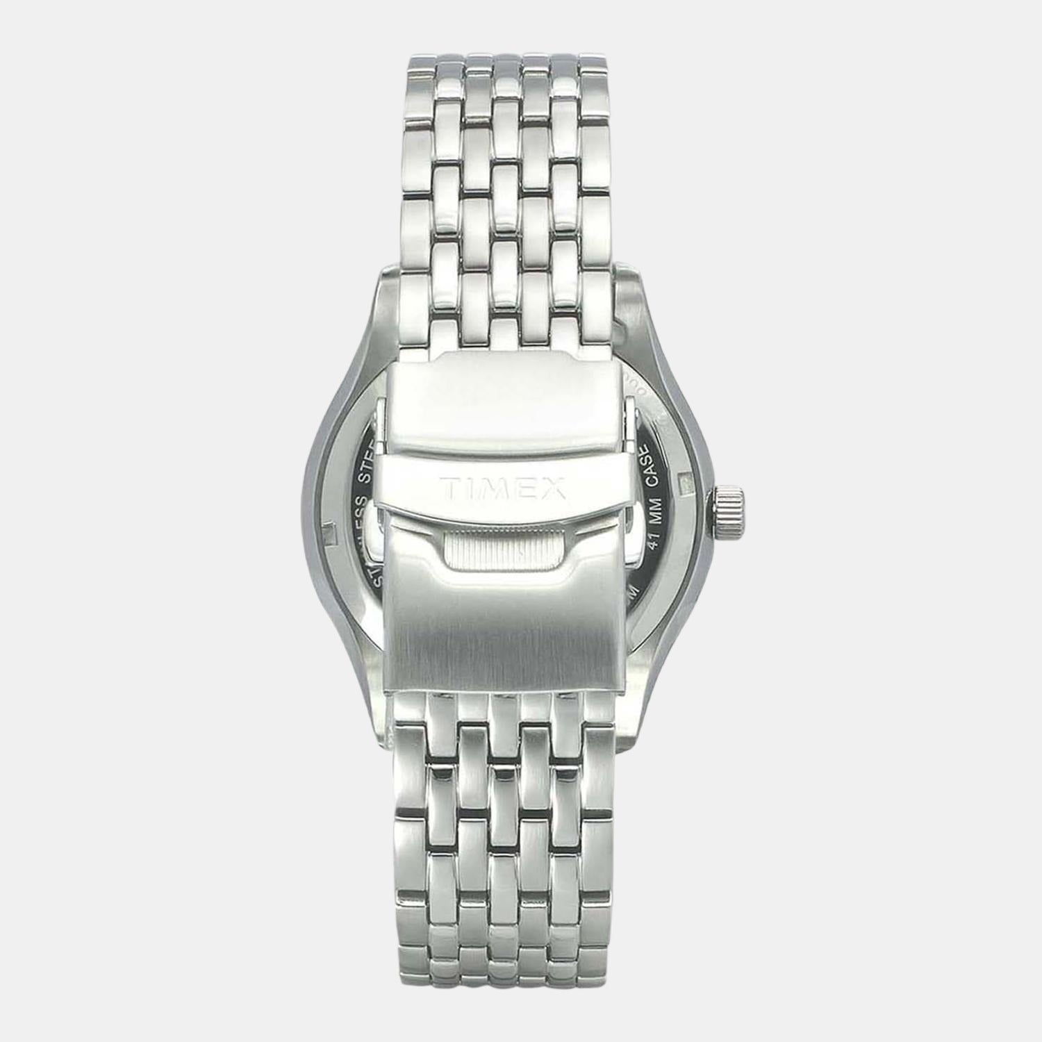 Timex E Class Men Automatic Blue Dial Analog Stainless Steel Watch TWEG21002 - view 2