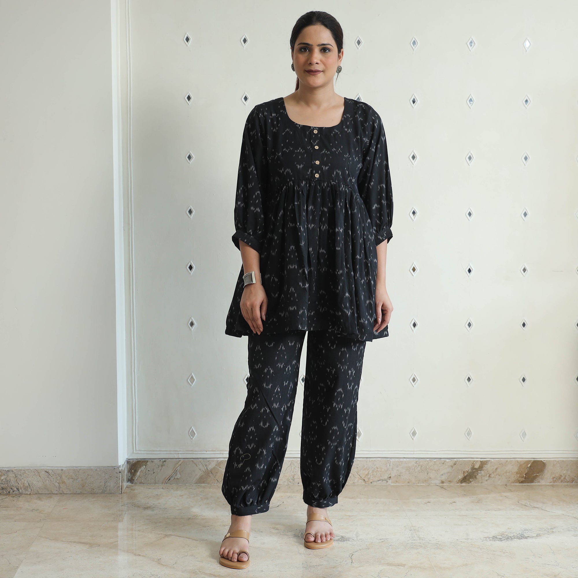 ITOKRI CASUALS Black - Pochampally Ikat Cotton Co-Ord Set 08
