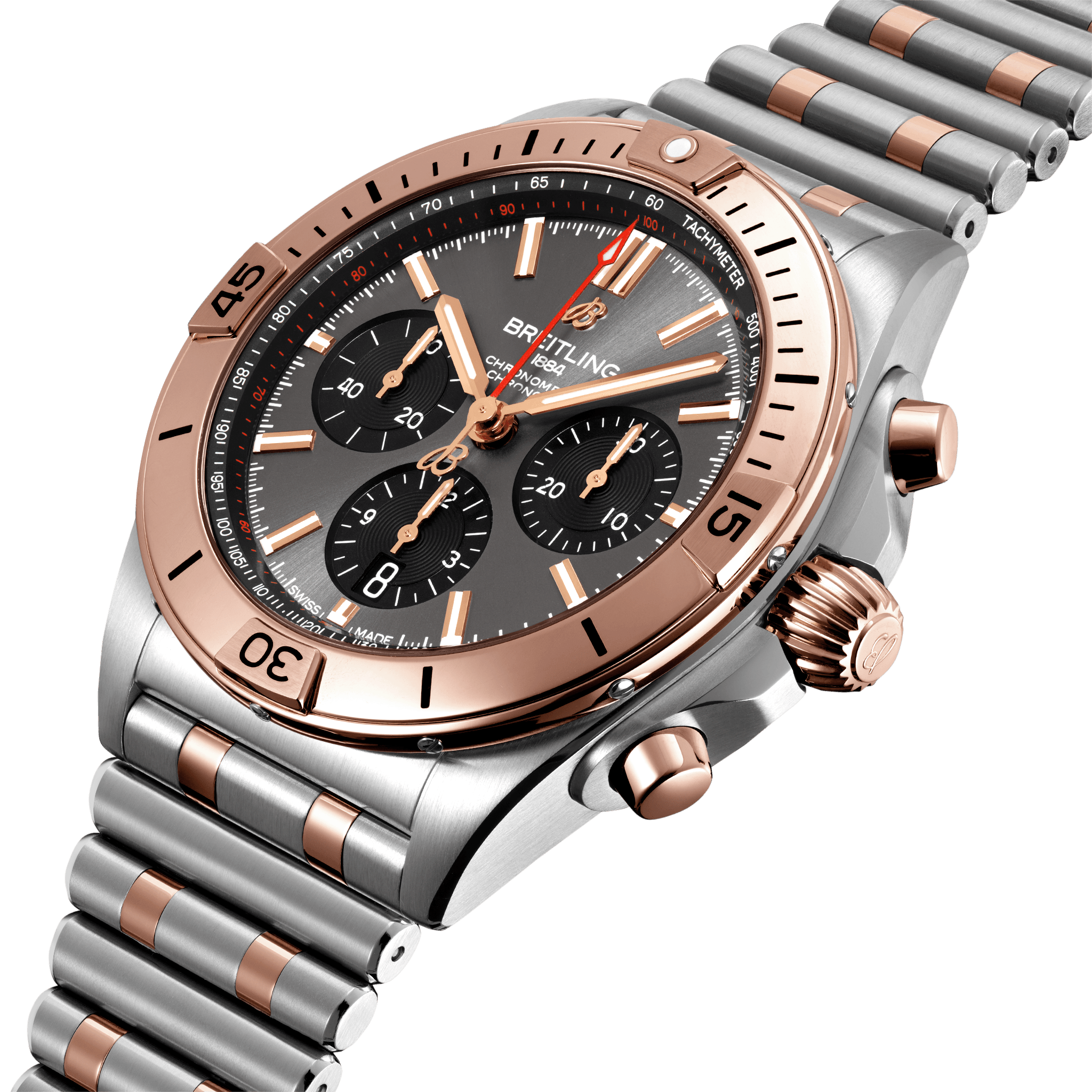 Breitling Chronomat B01 Rose Gold Anthracite Dial Men 42mm